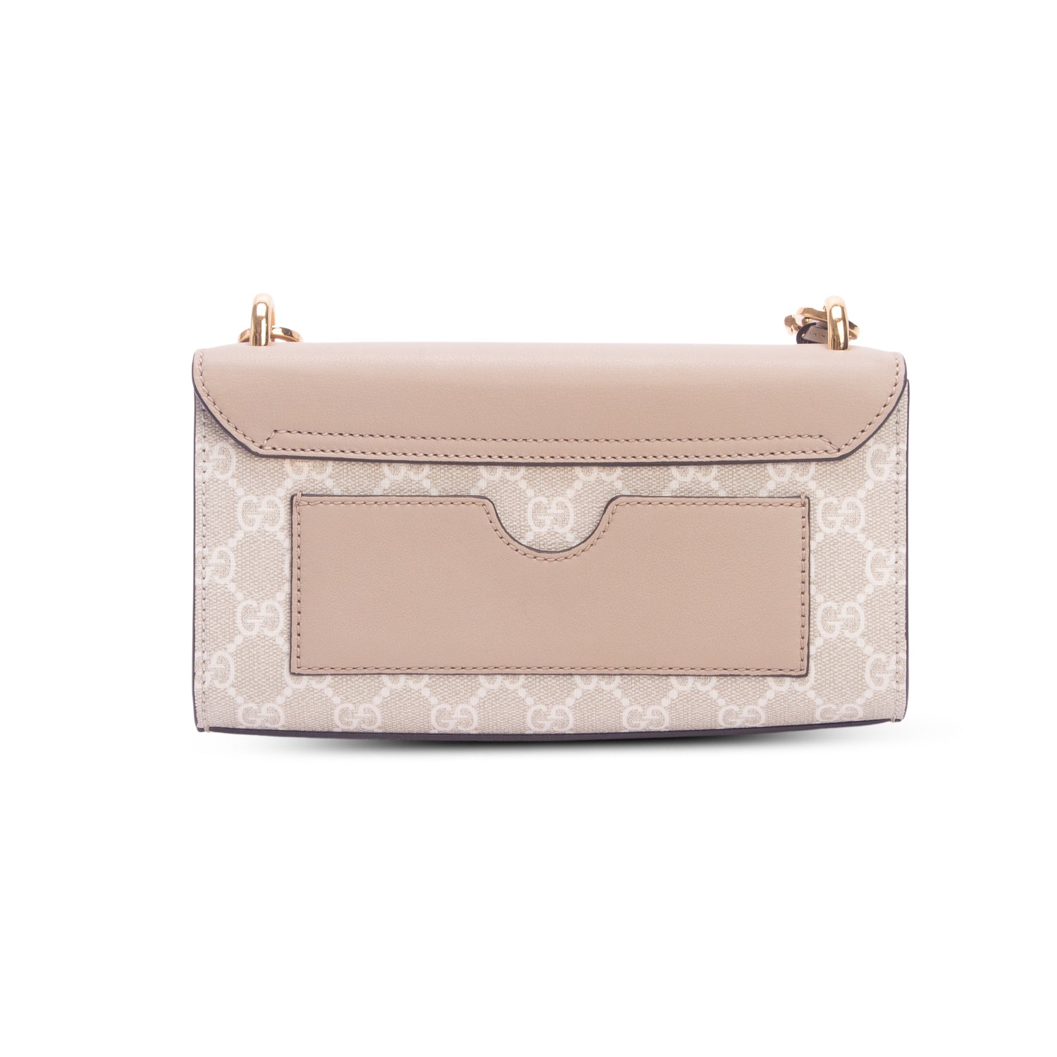 Gucci GG Supreme Monogram Moon Calfskin Small Padlock Shoulder Bag w/ Box