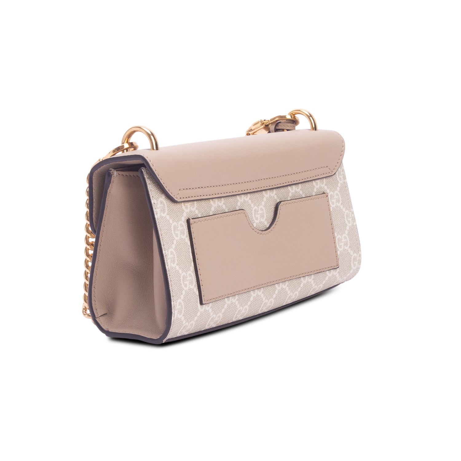 Gucci GG Supreme Monogram Moon Calfskin Small Padlock Shoulder Bag w/ Box