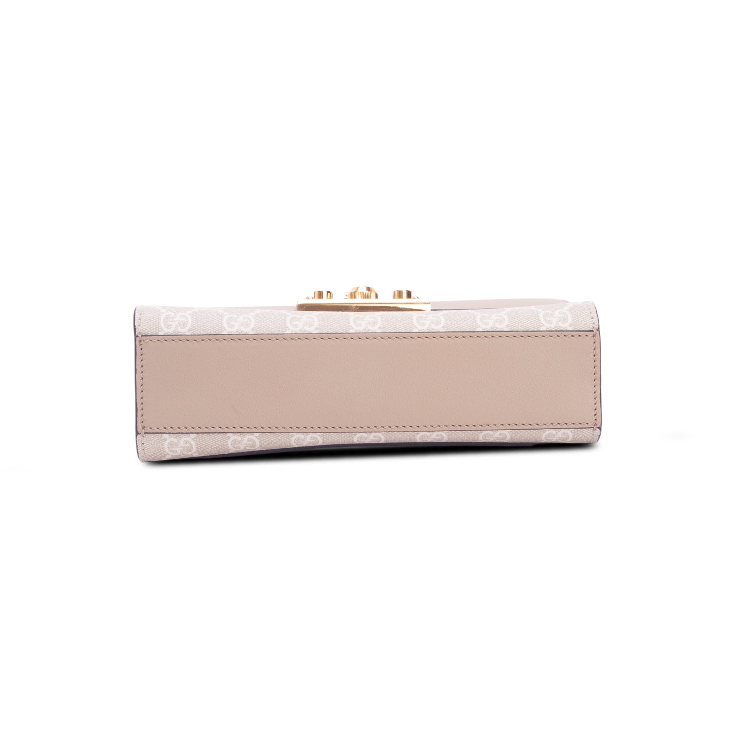 Gucci GG Supreme Monogram Moon Calfskin Small Padlock Shoulder Bag w/ Box