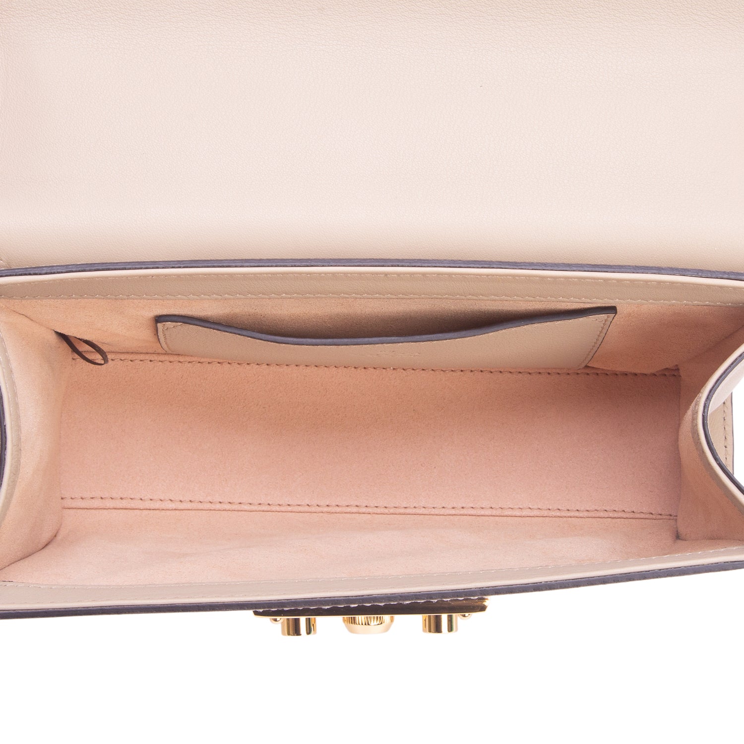 Gucci GG Supreme Monogram Moon Calfskin Small Padlock Shoulder Bag w/ Box