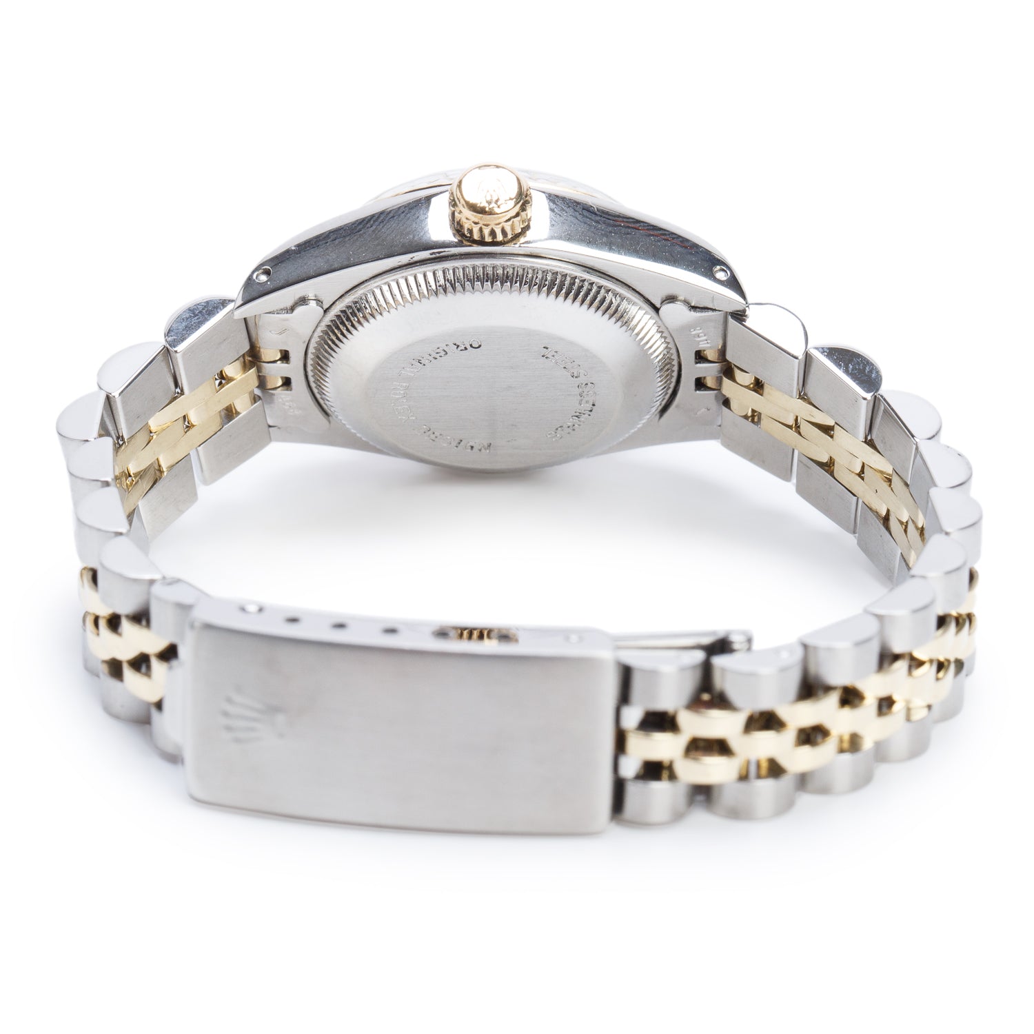 Rolex Stainless Steel & 18k Yellow Gold Datejust 26 MM Watch White Roman Dial 6917