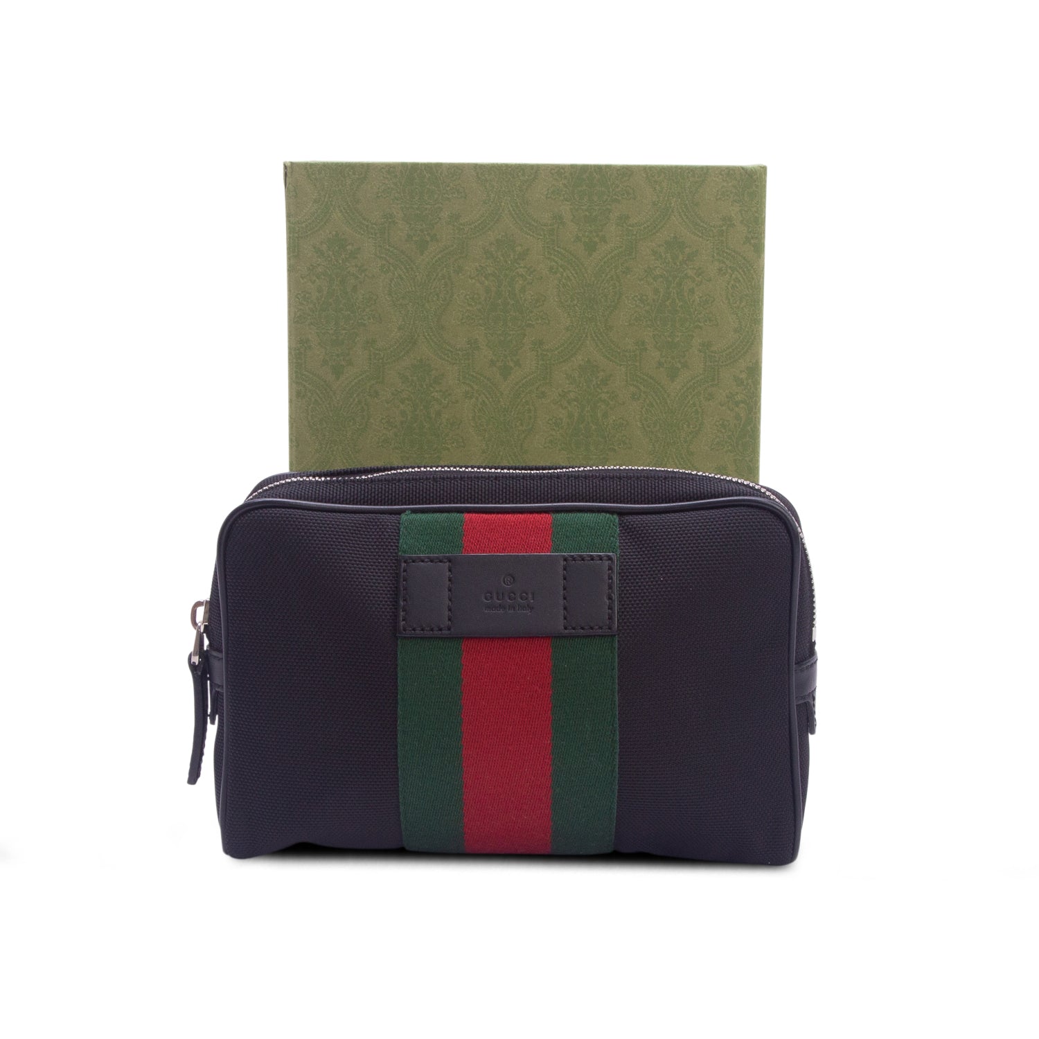 Gucci Black Canvas Web Slim Belt Bag w/ Box