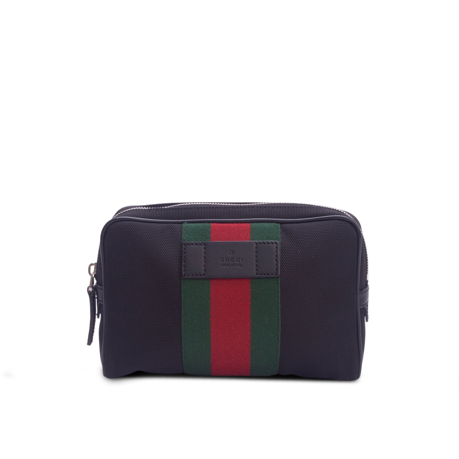 Gucci Black Canvas Web Slim Belt Bag w/ Box