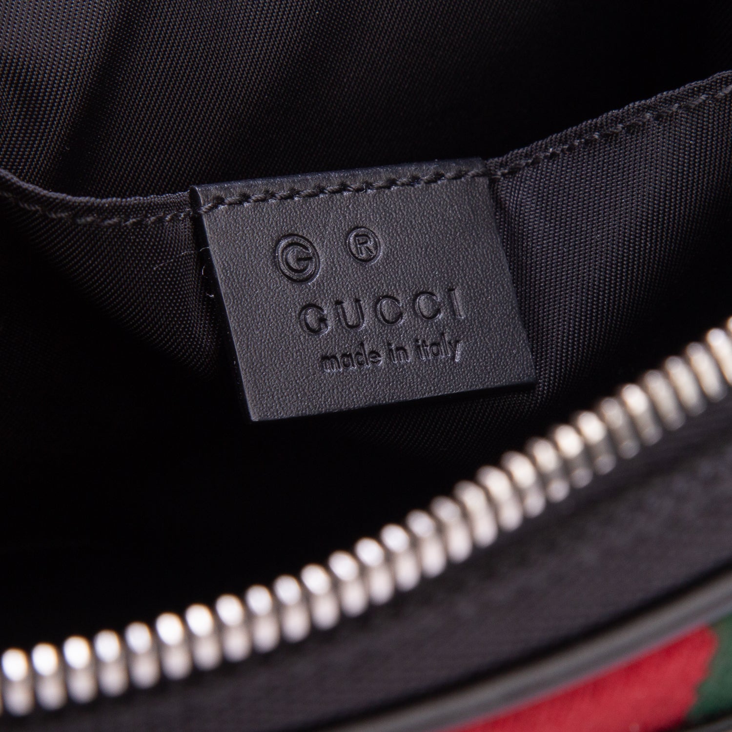 Gucci Black Canvas Web Slim Belt Bag w/ Box
