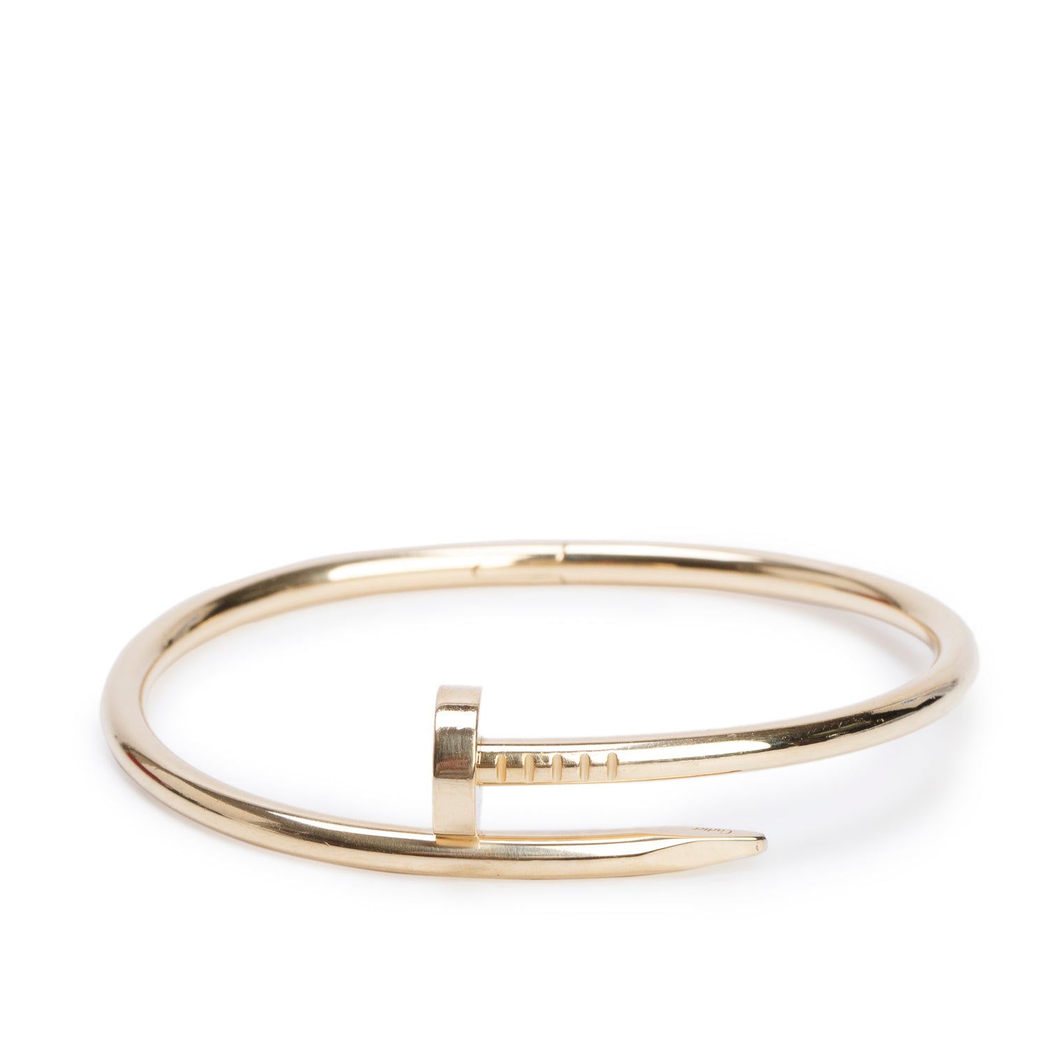 Cartier 18k Yellow Gold Juste Un Clou Bracelet, Classic Model Size 17 w/ Receipt