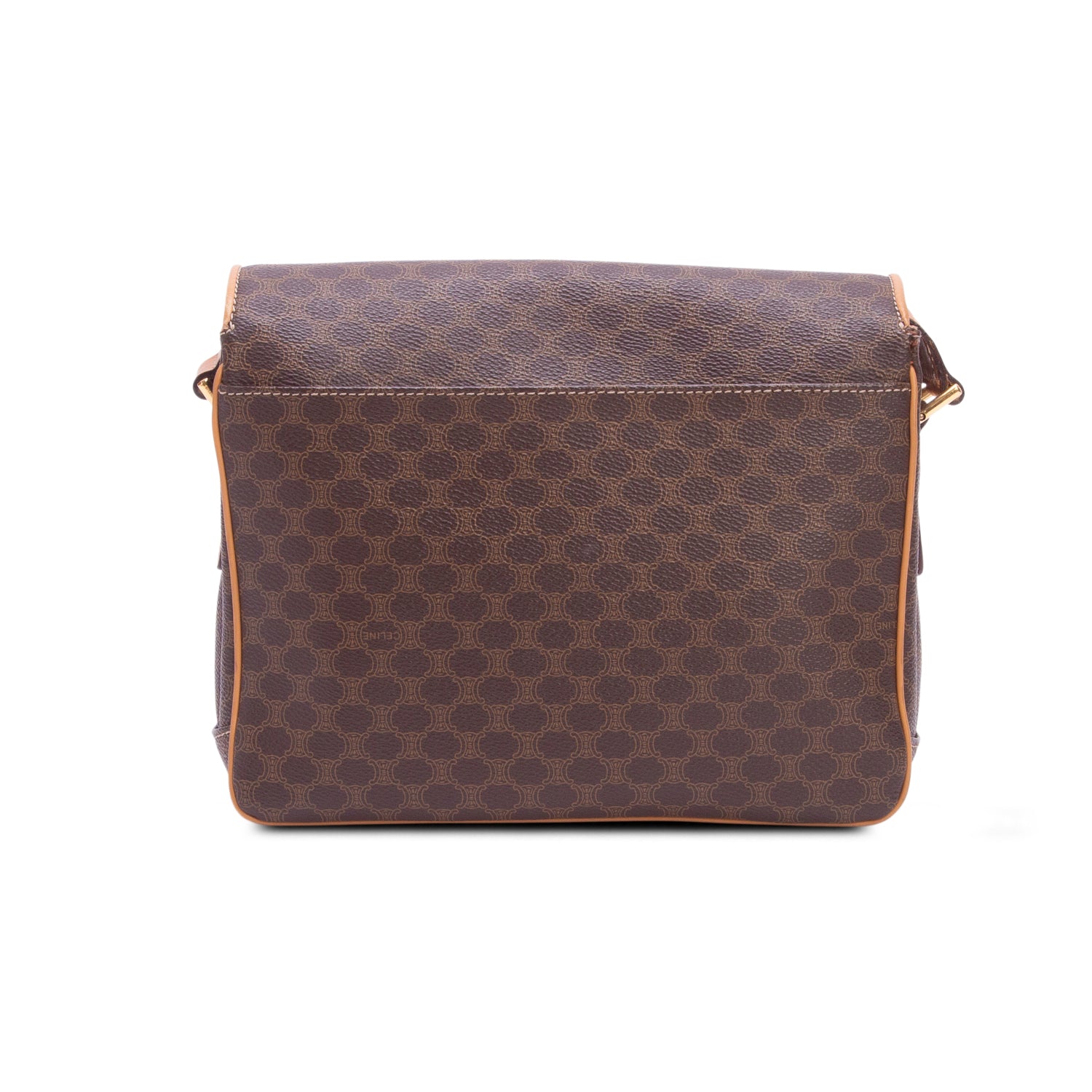 Celine Vintage Brown Macadam Shoulder Bag