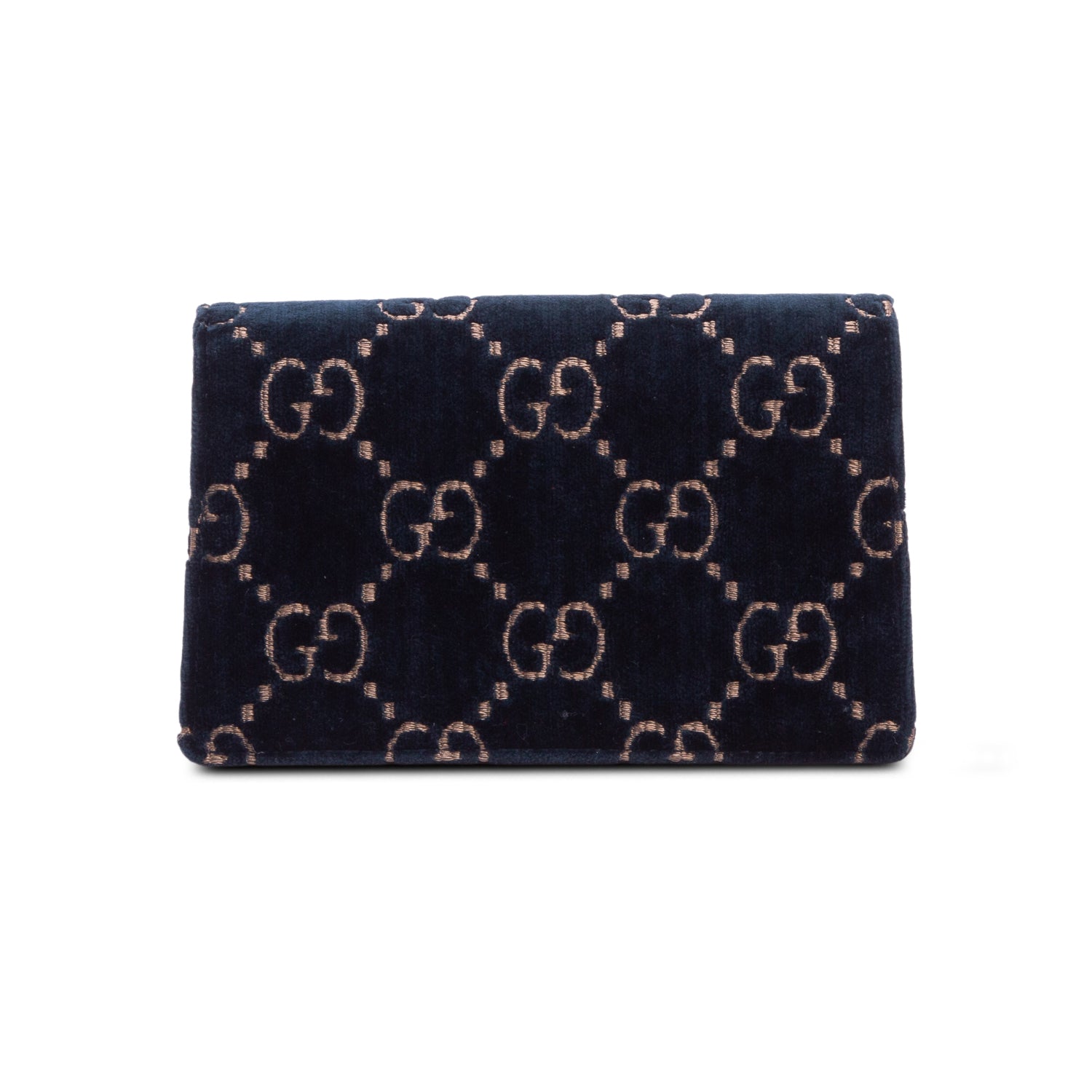 Gucci Blue Velvet GG Monogram Super Mini Dionysus Shoulder Bag w/ Box