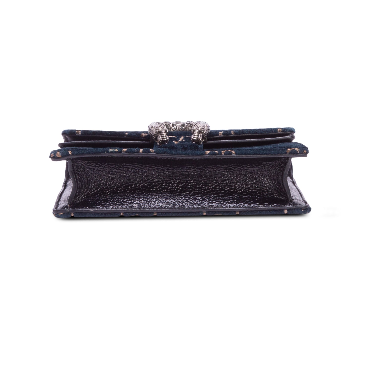 Gucci Blue Velvet GG Monogram Super Mini Dionysus Shoulder Bag w/ Box