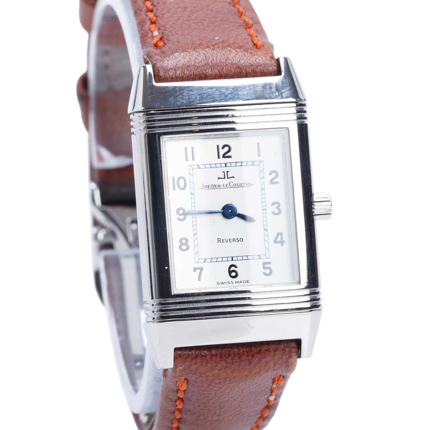 Jaeger-LeCoultre Stainless Steel Reverso 20 MM Quartz Watch Silver Dial
