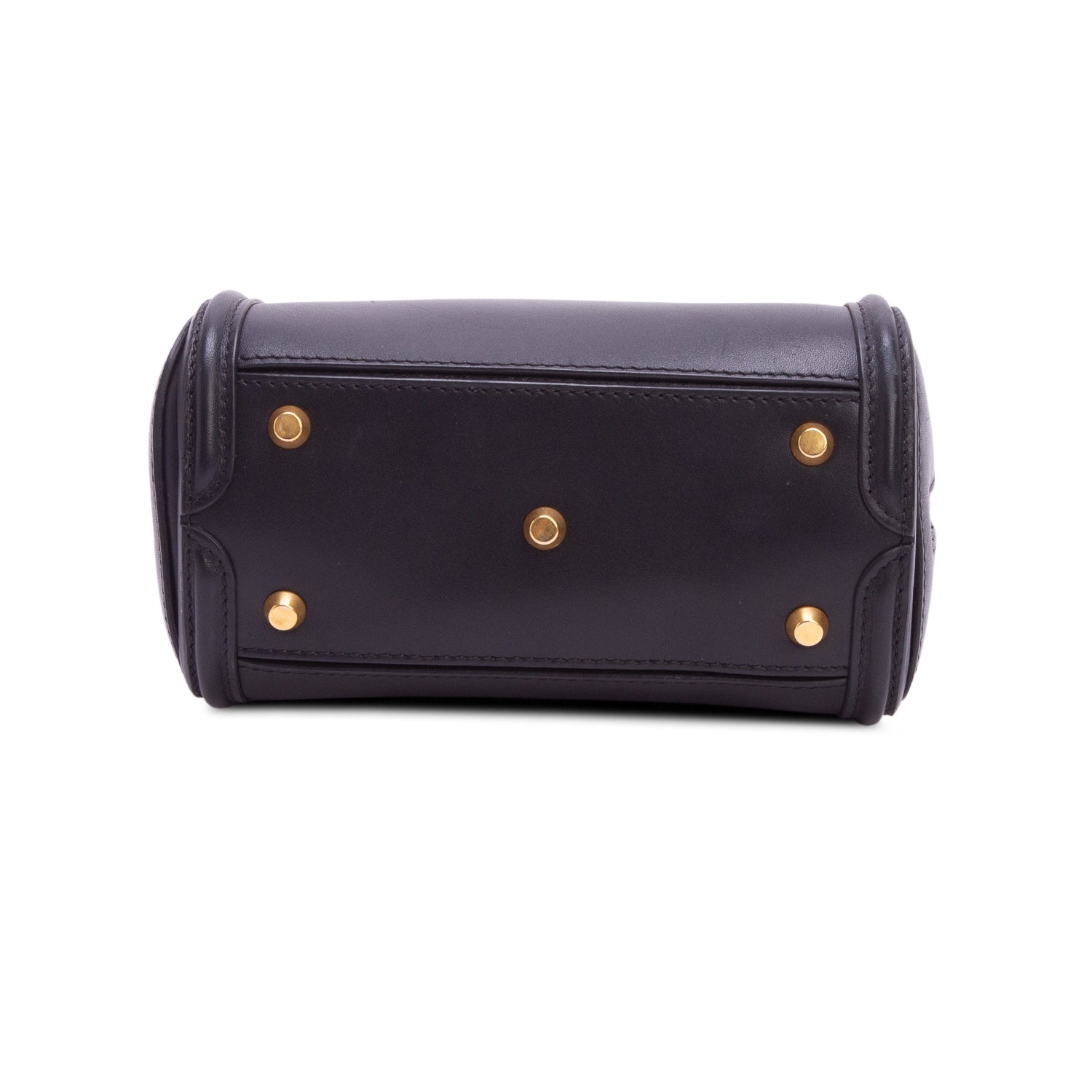 Alexander McQueen Black Calfskin Heroine Mini Top Handle