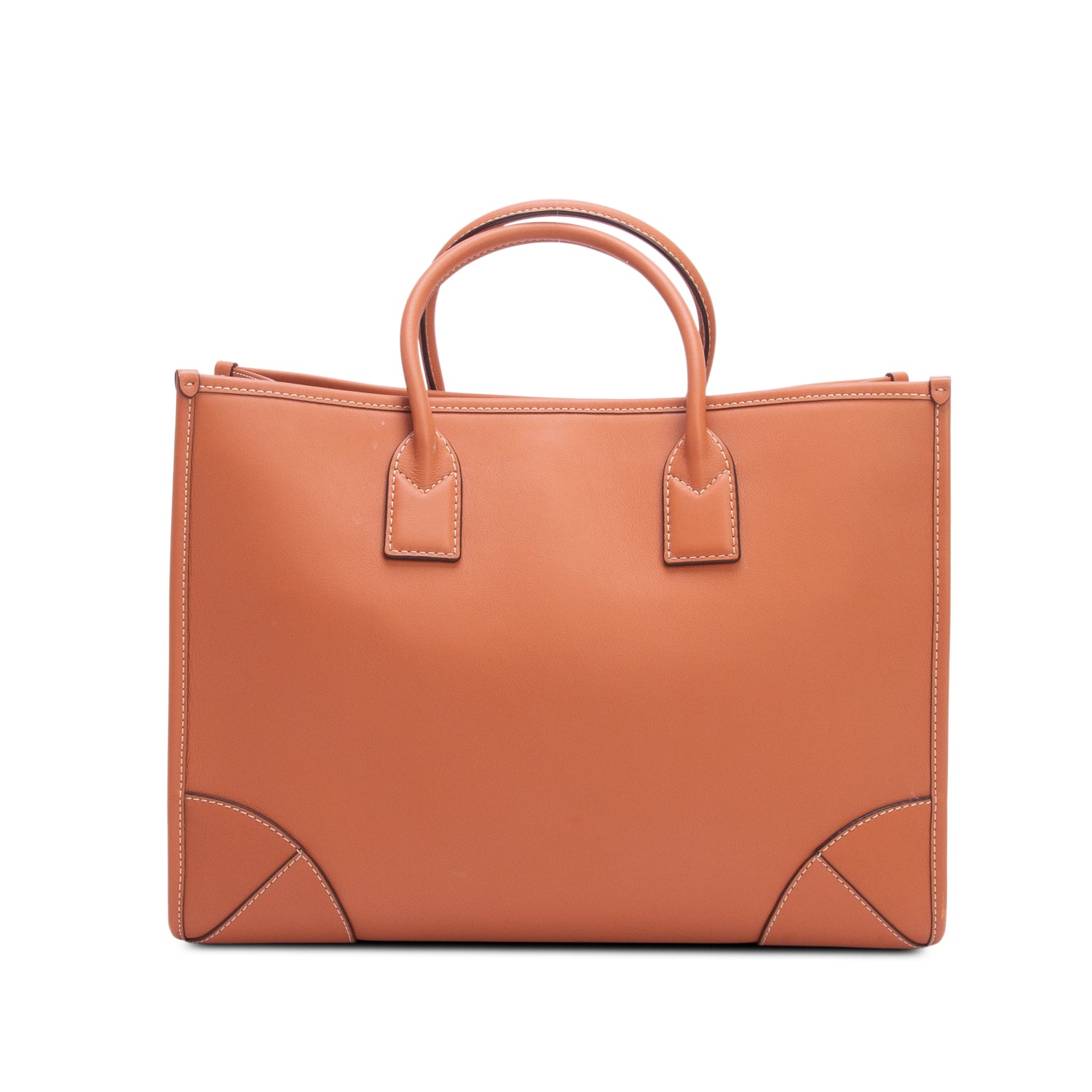 MCM Brown Leather Large Munchen Tote w/ Strap