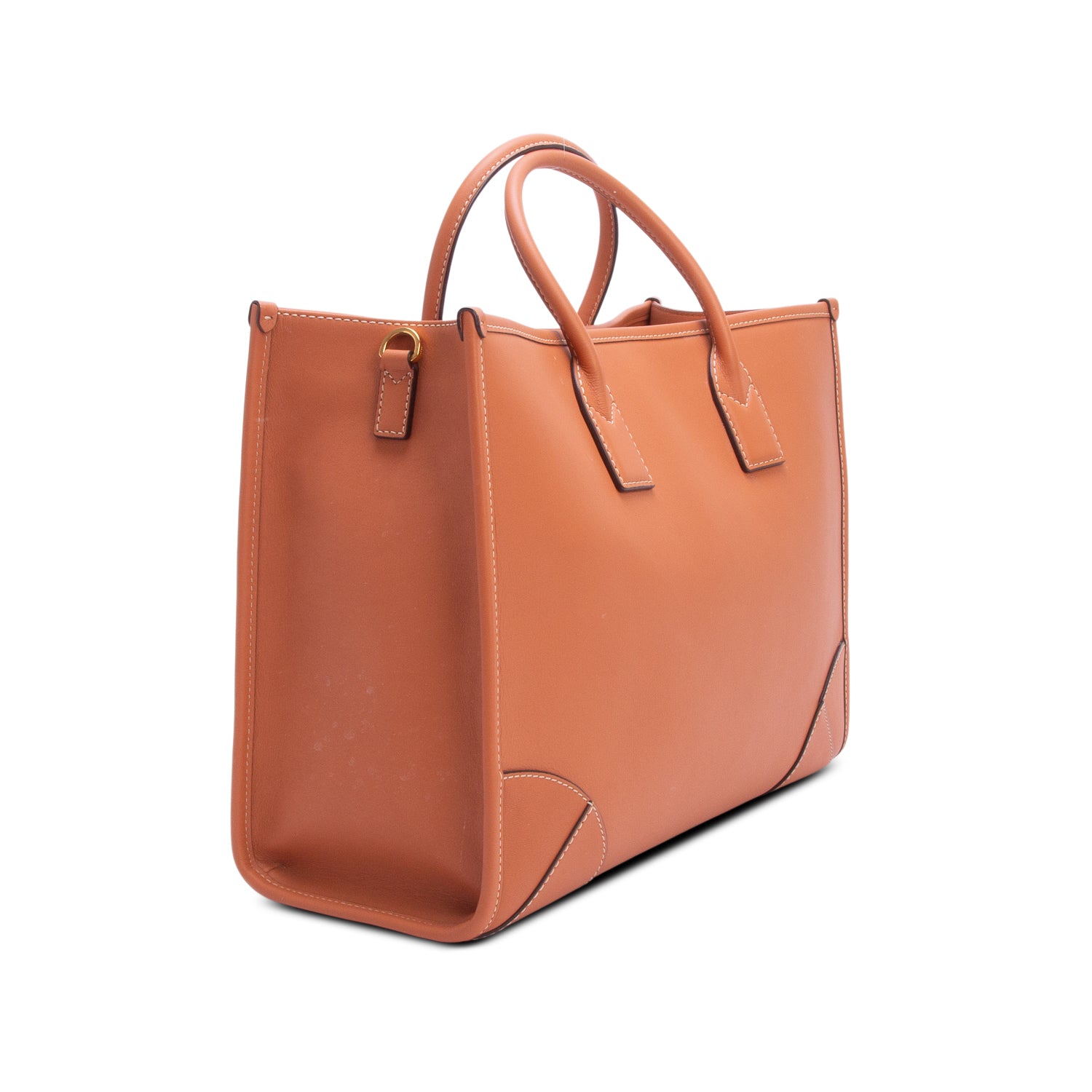 MCM Brown Leather Large Munchen Tote w/ Strap
