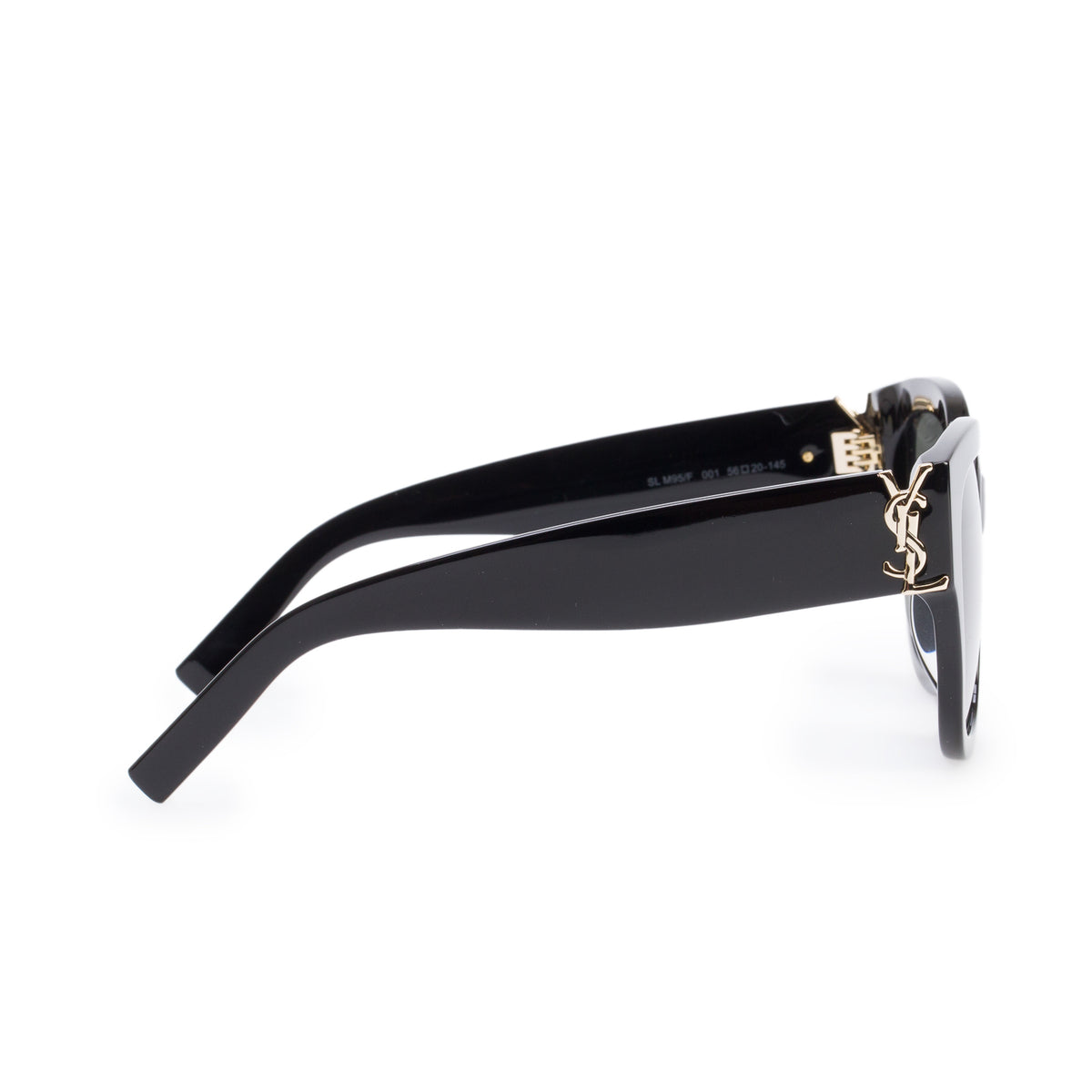 Saint Laurent SL M95/F Black Acetate Logo Cat Eye Sunglasses w/ Case