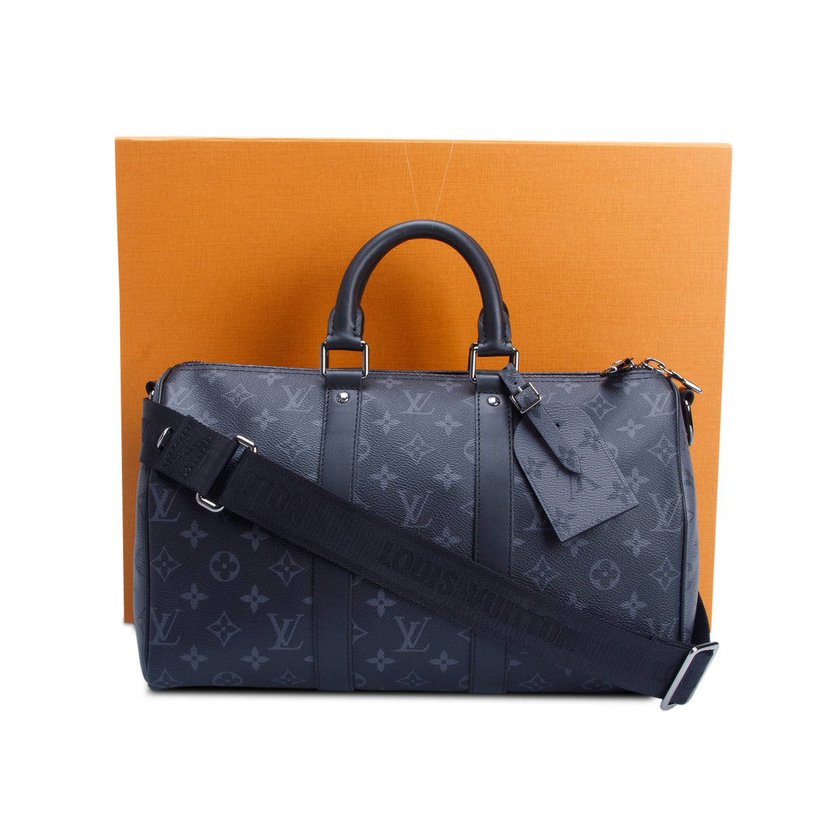 Louis Vuitton 2026 Monogram Eclipse Reverse Keepall Bandouliere 35 w/ Strap, Box & Receipt