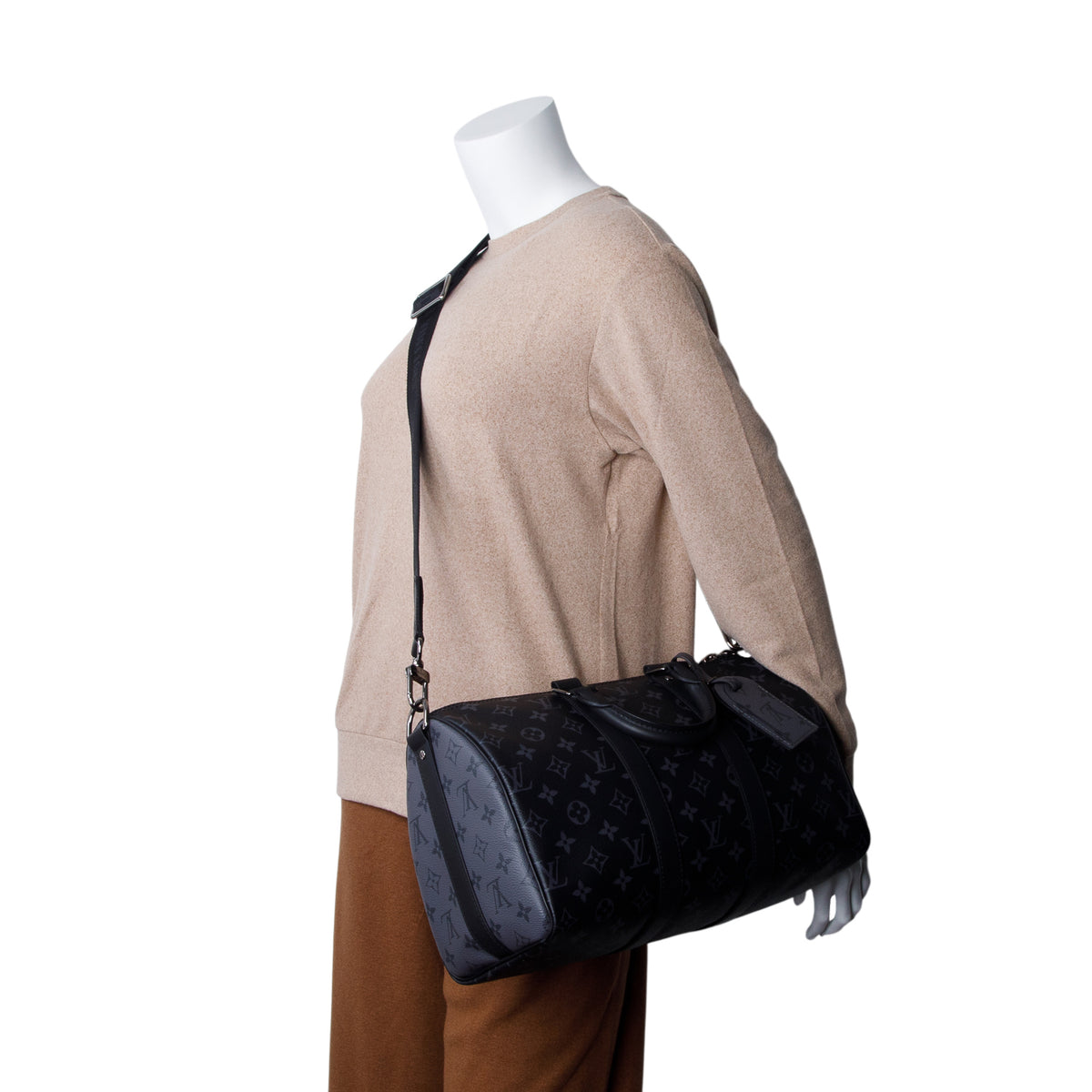 Louis Vuitton 2026 Monogram Eclipse Reverse Keepall Bandouliere 35 w/ Strap, Box & Receipt