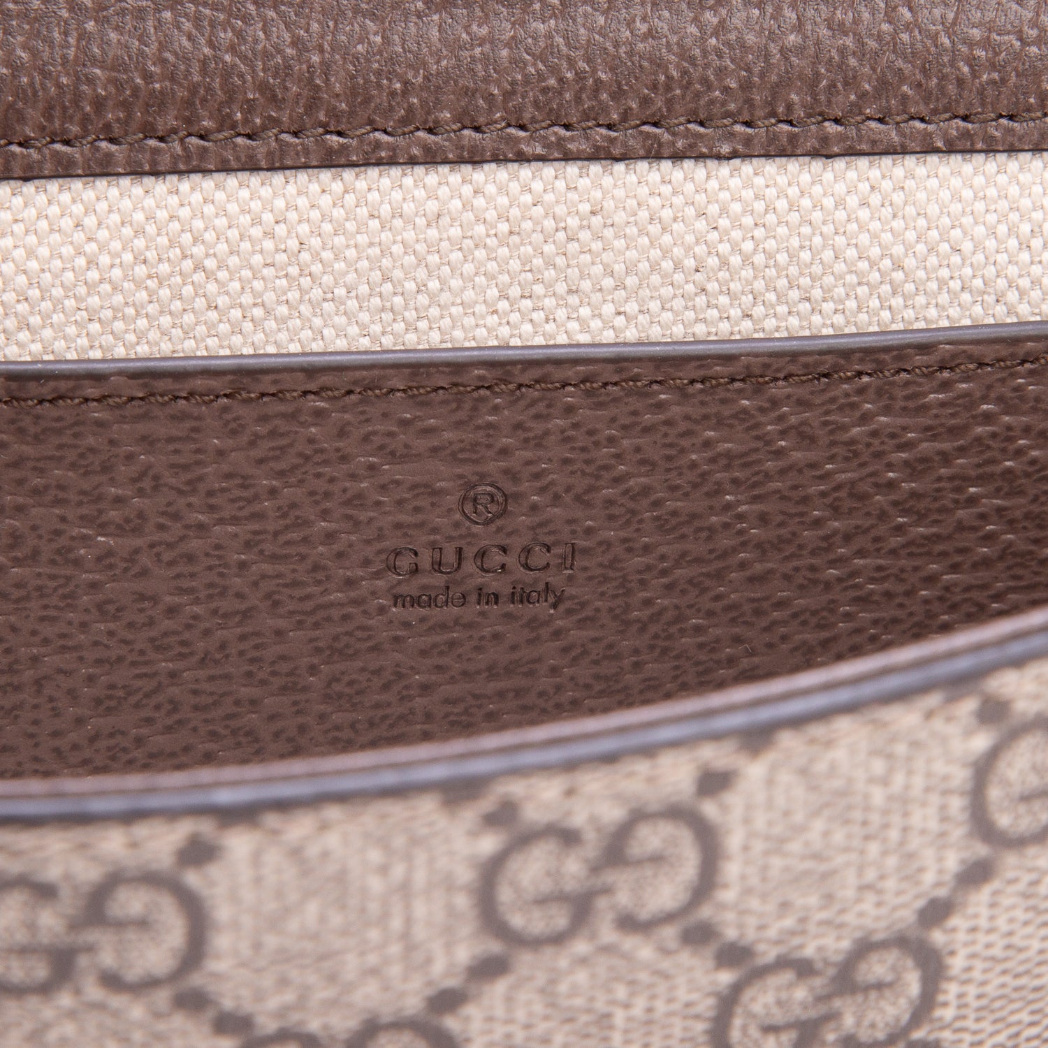 Gucci GG Supreme Monogram Textured Dollar Calfskin Web Ophidia Pochette w/ Box