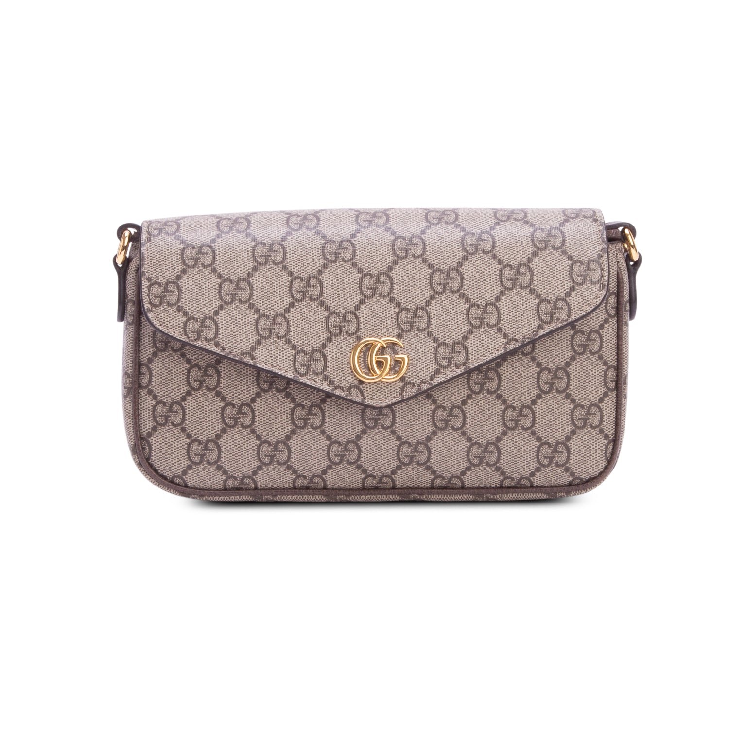 Gucci GG Supreme Monogram Textured Dollar Calfskin Web Ophidia Pochette w/ Box