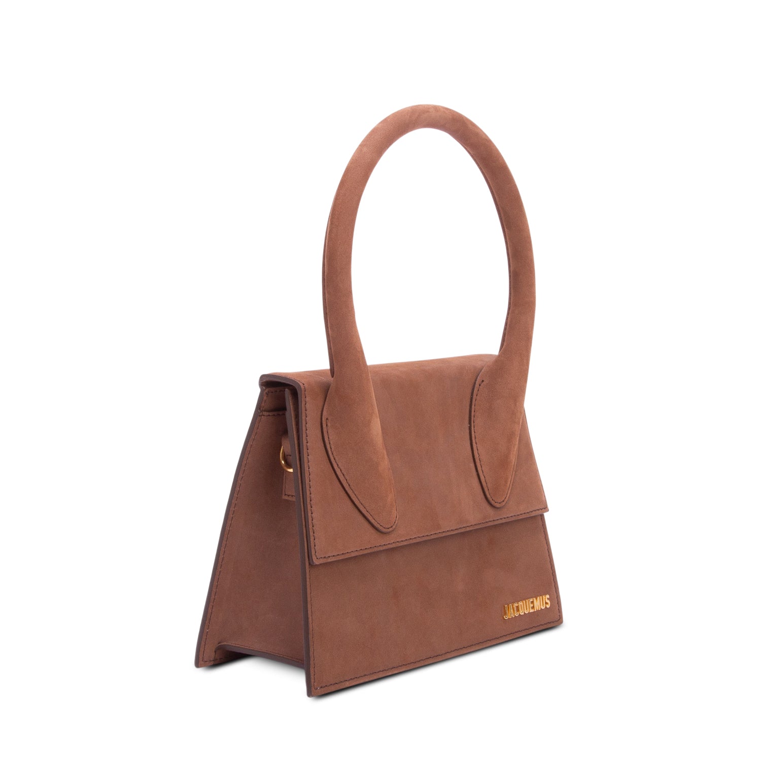 Jacquemus Brown Suede Le Grand Chiquito Bag w/ Strap