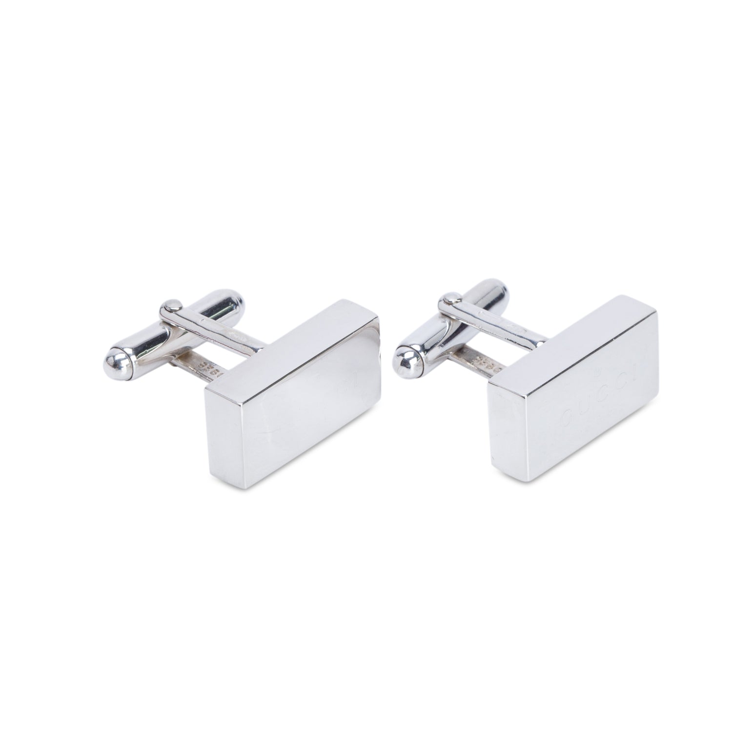 Gucci Sterling Silver Trademark Cufflinks