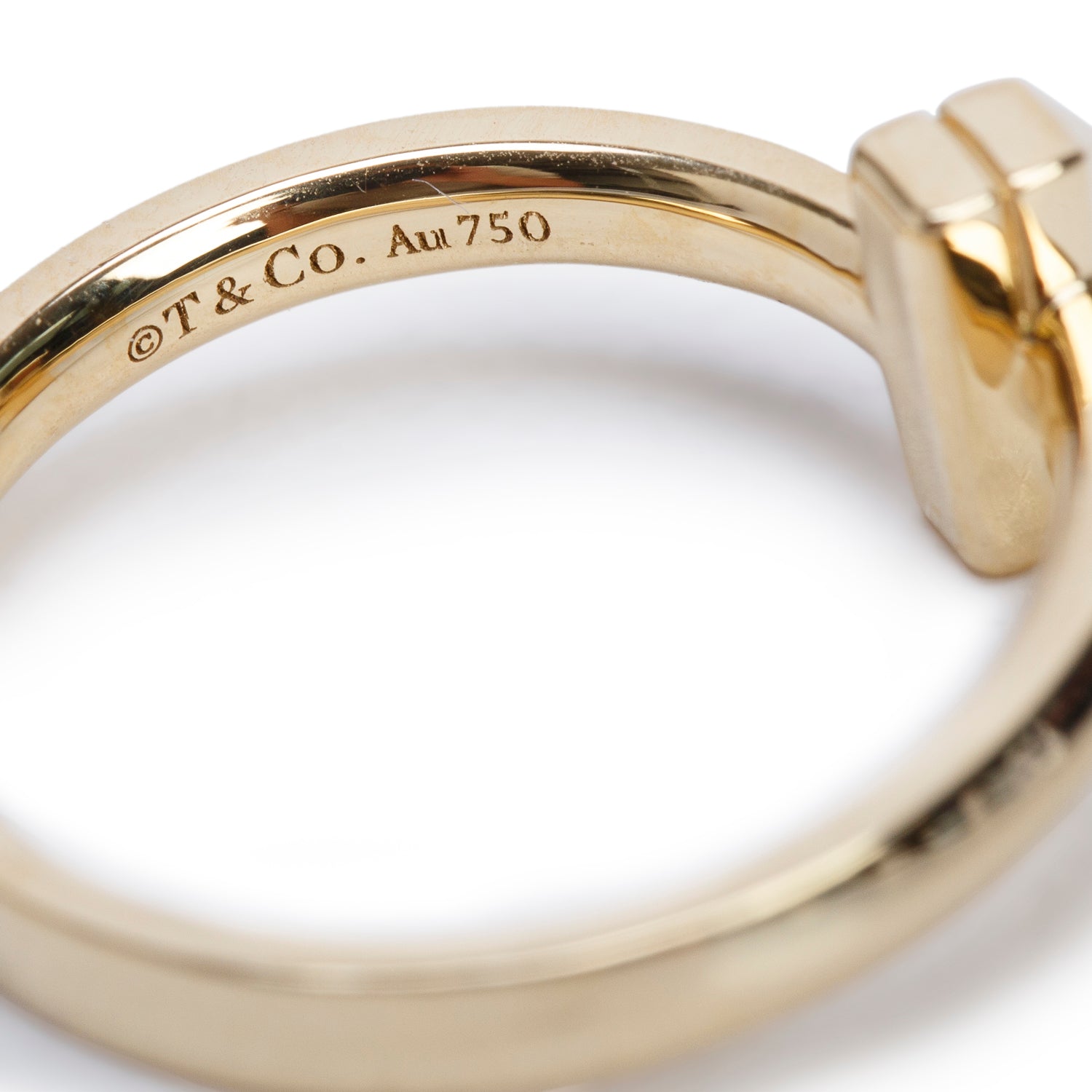 Tiffany & Co. 18k Yellow Gold T1 Ring, Size 5.75 w/ Box