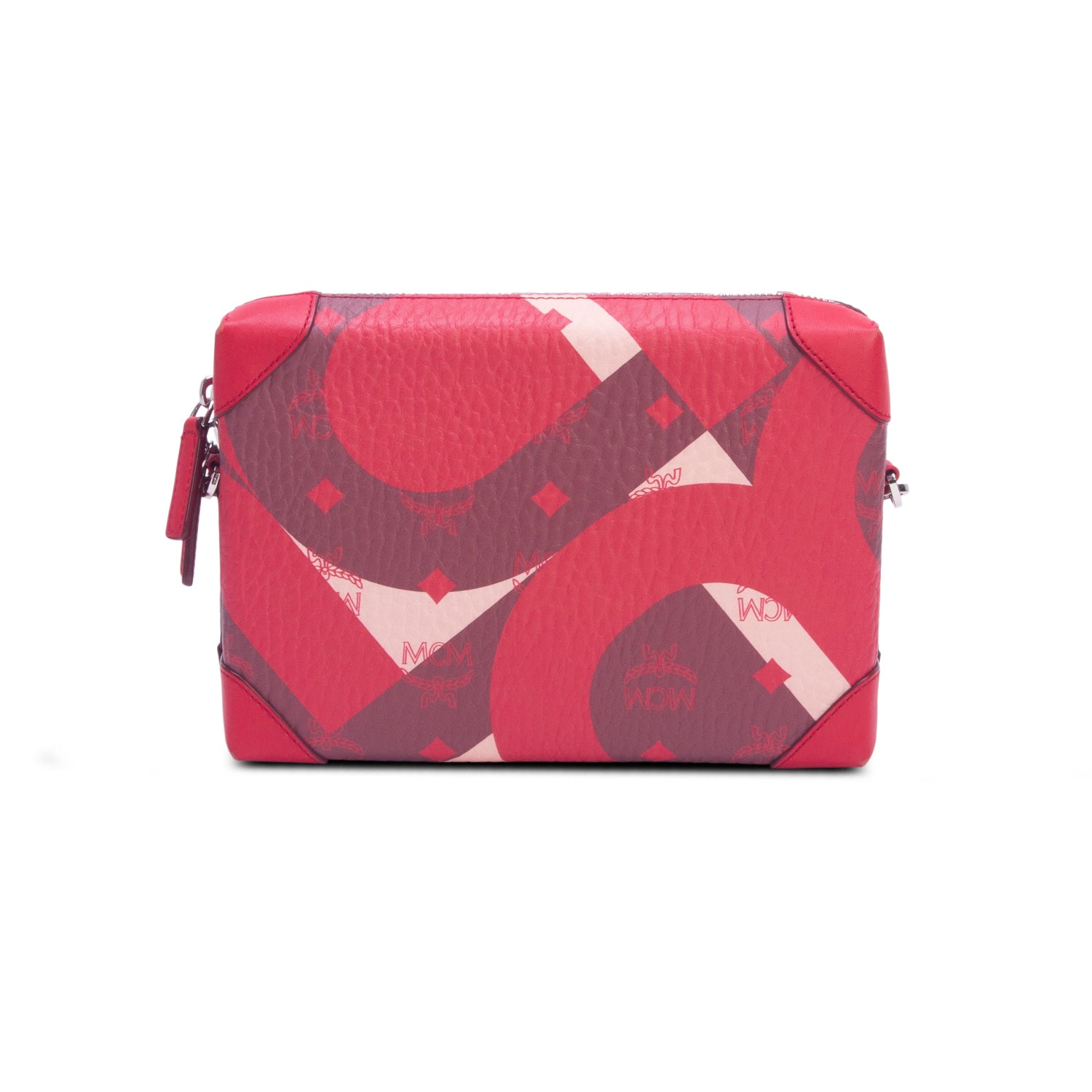 MCM Red Printed Visetos Klassik Multifunction Crossbody Bag