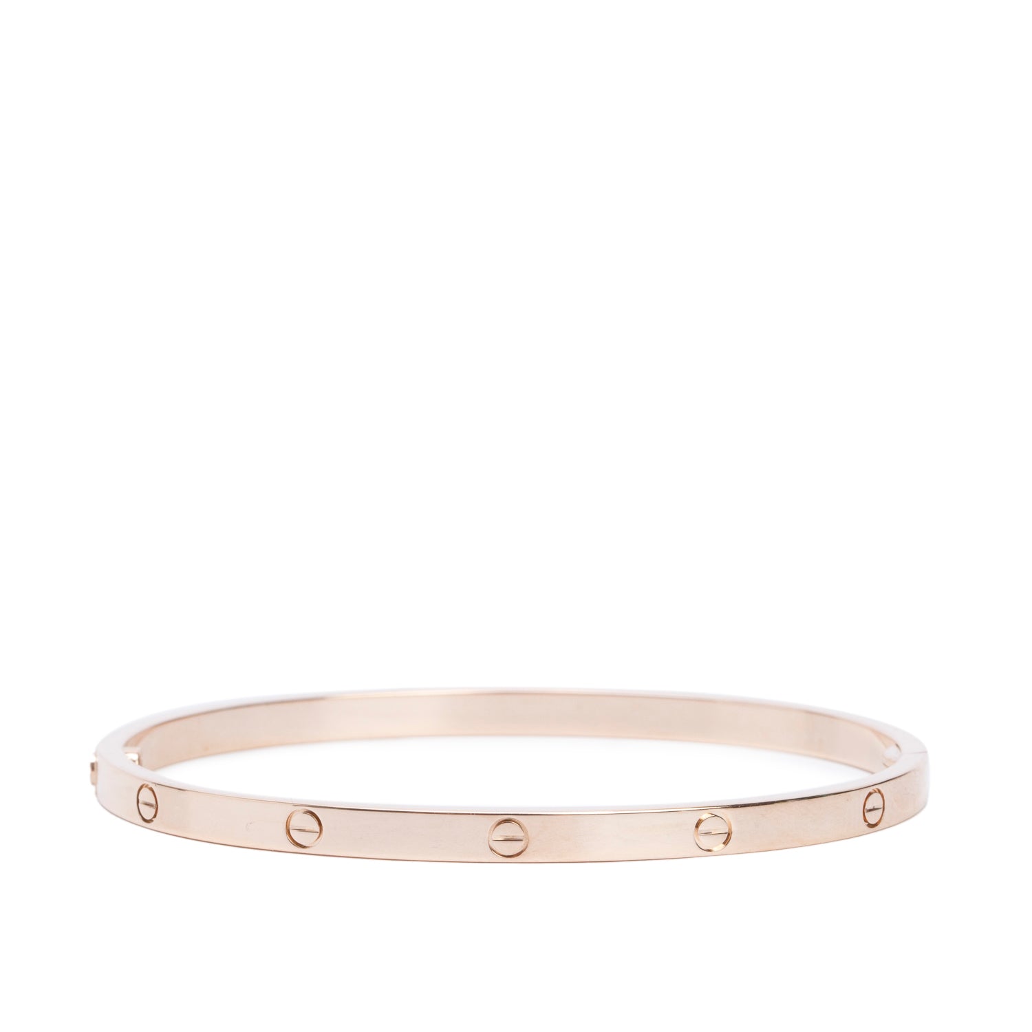 Cartier 18k Rose Gold 3.65 MM Love Bracelet, Small Model, Size 17 w/ Box