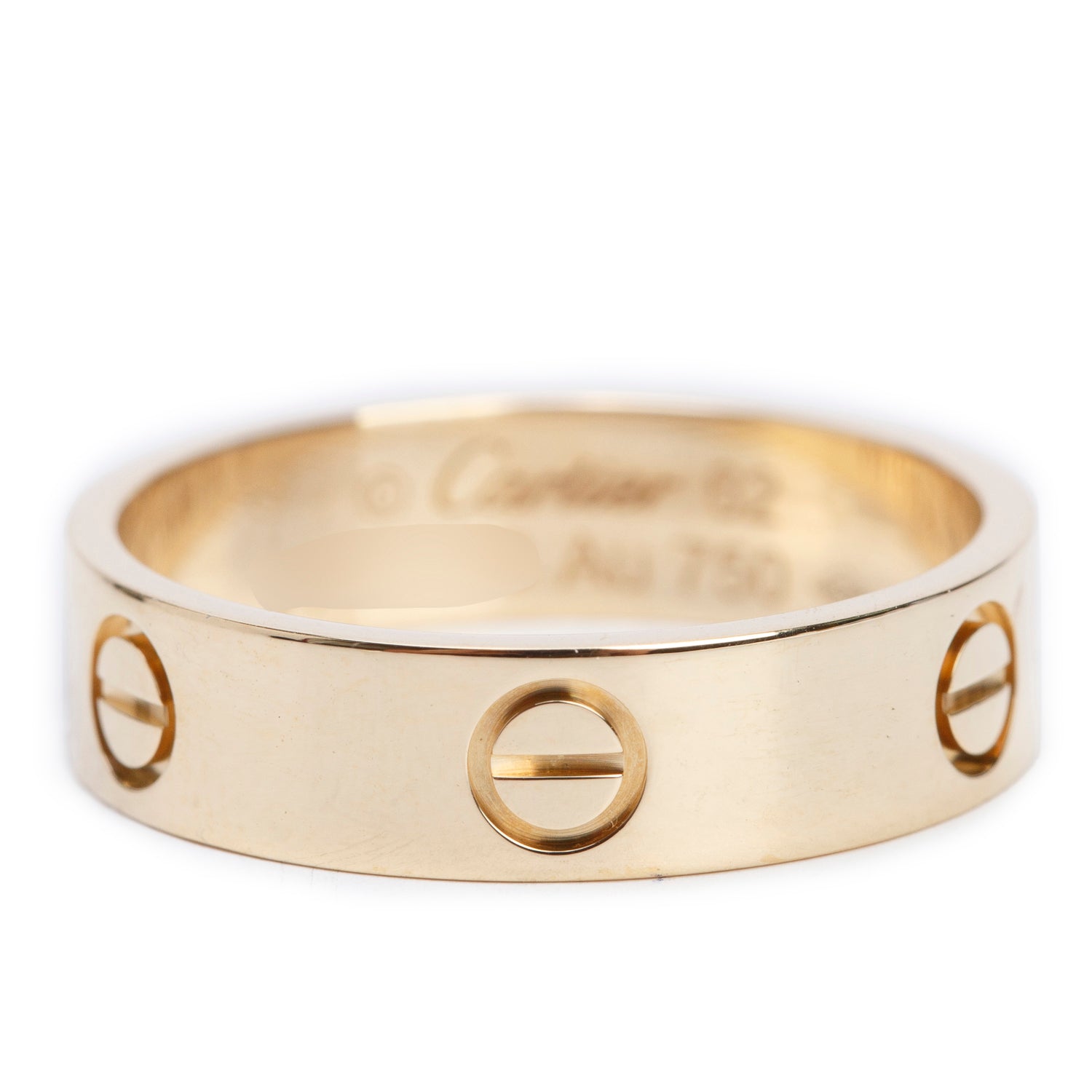 Cartier 18k Yellow Gold 5.5 MM Love Ring, Classic Model, Size 62 9.75