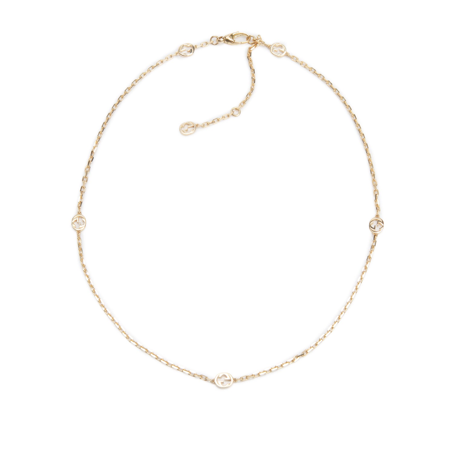 Gucci 18k Yellow Gold Interlocking G Chain Necklace