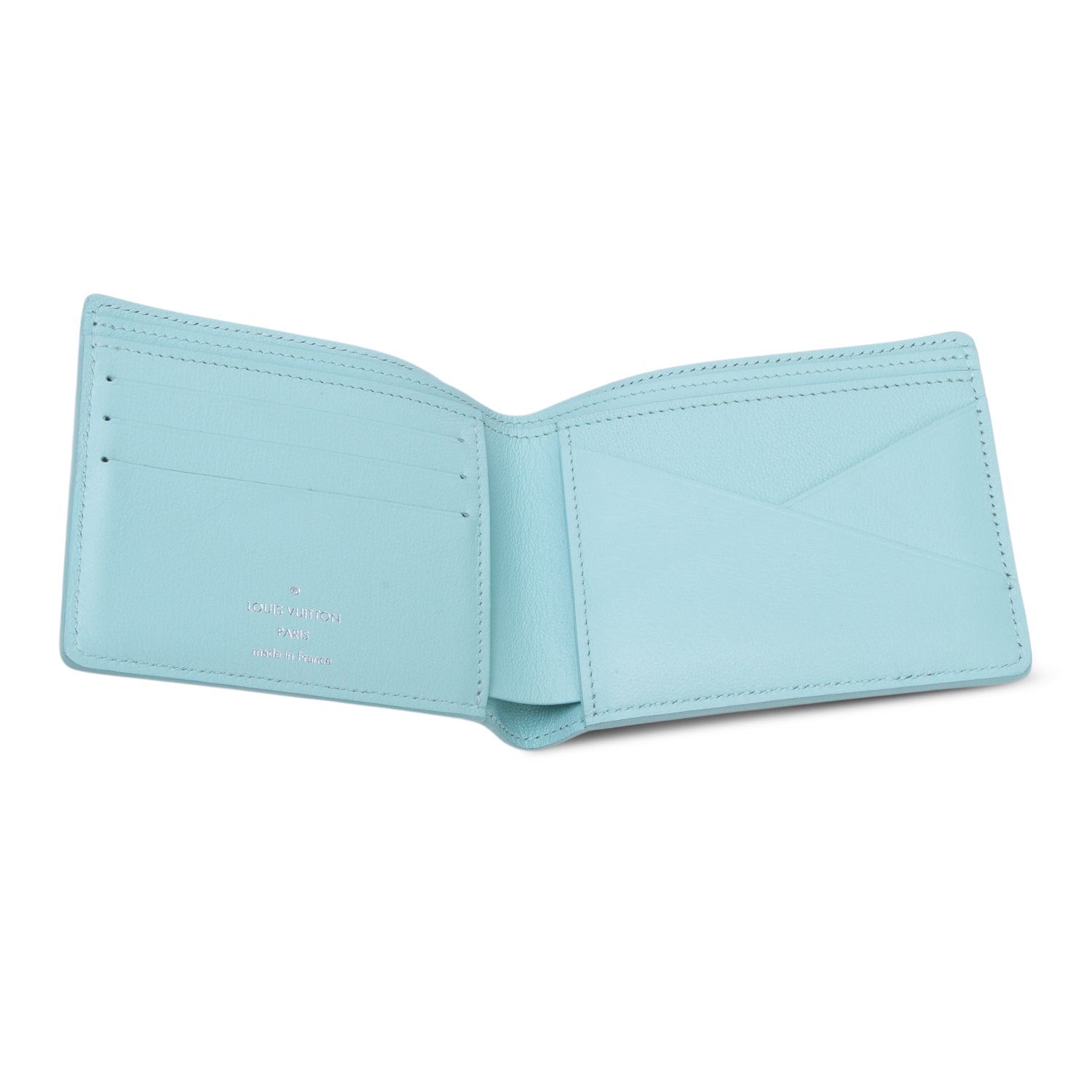 Louis Vuitton Light Blue Lagoon Alligator Multiple Wallet w/ Box