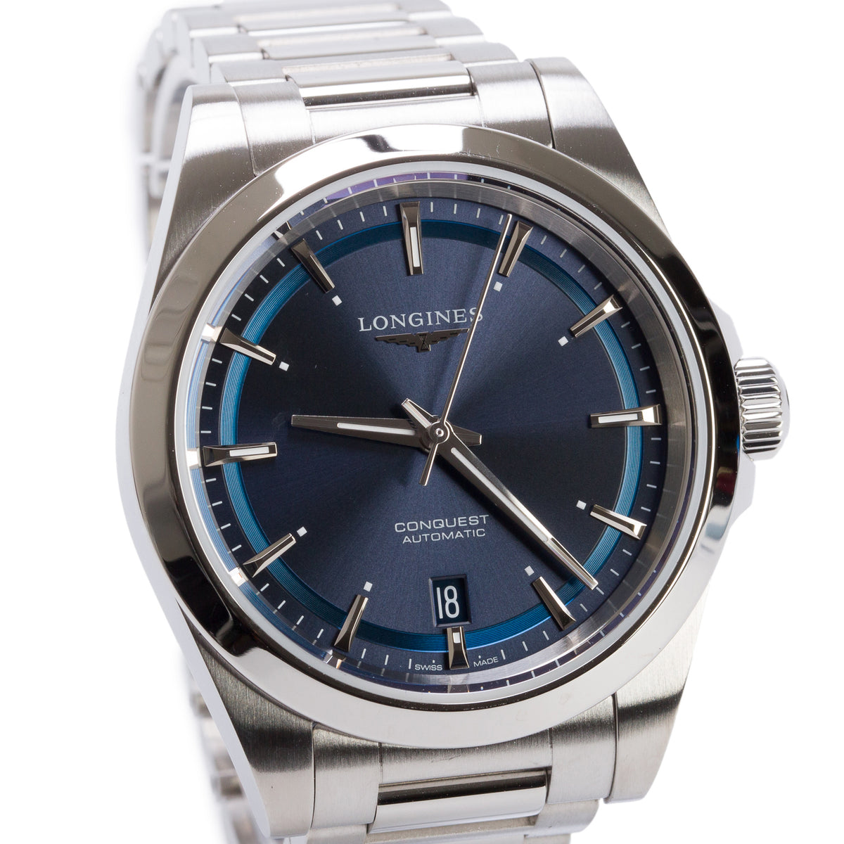 Longines 2025 Stainless Steel Conquest 38 MM Automatic Watch Blue Dial w/ Box & Papers