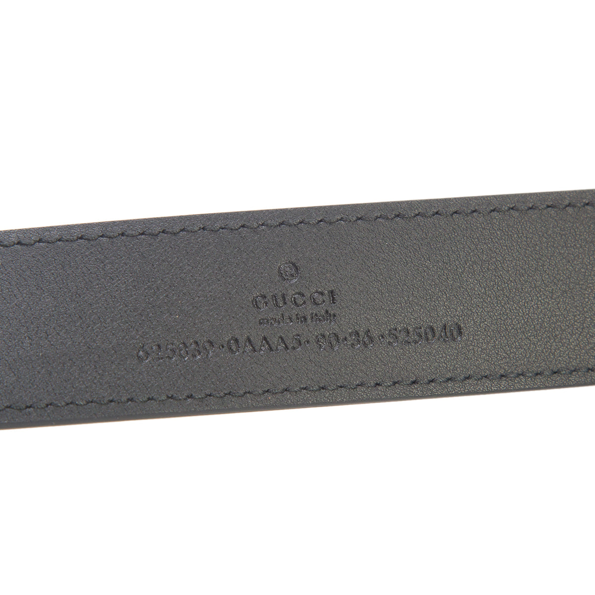 Gucci 2024 Black Leather GG Marmont Thin Belt, 90 36 w/ Box & Receipt