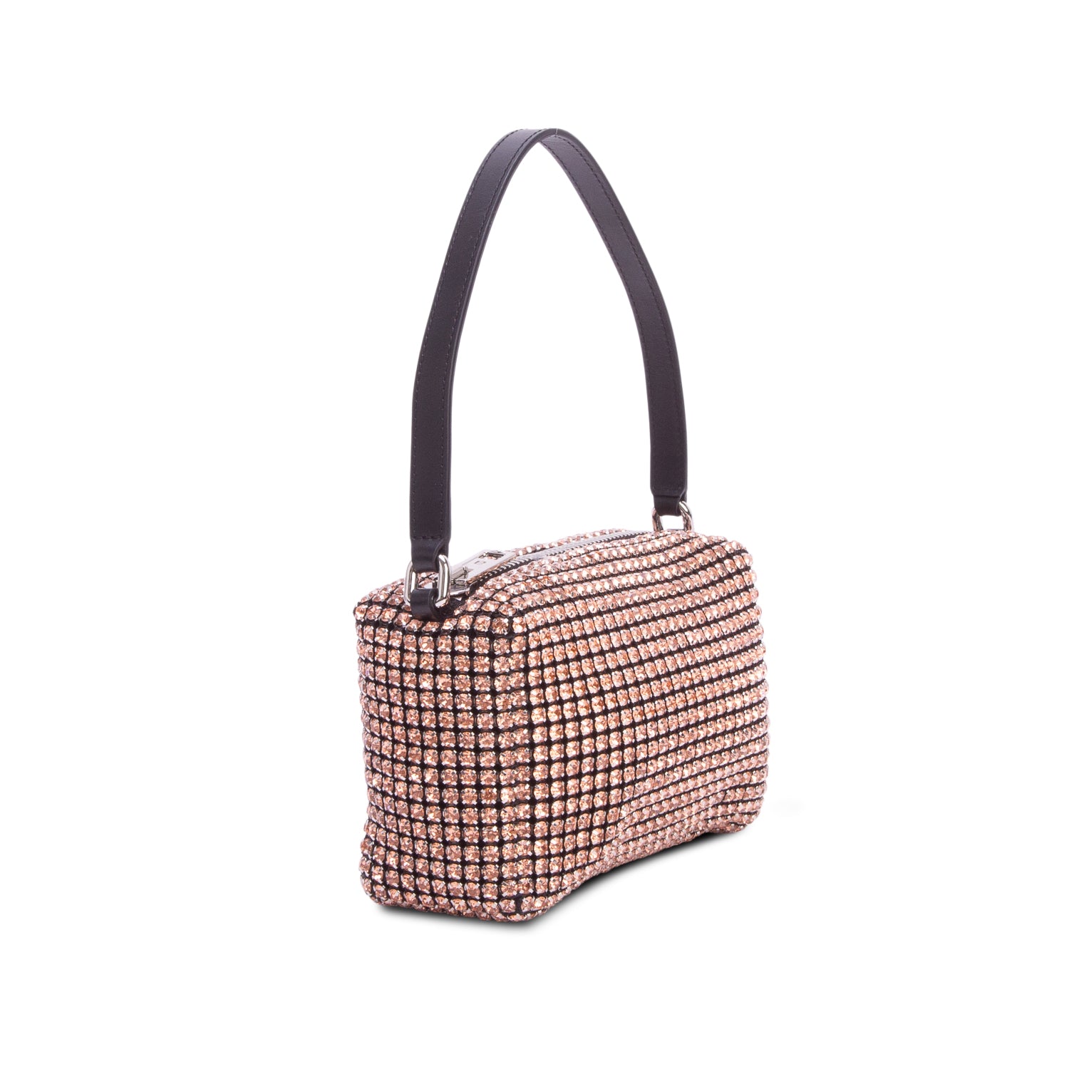 Alexander Wang Pink Crystal Mesh Medium Heiress Pouch w/ Box