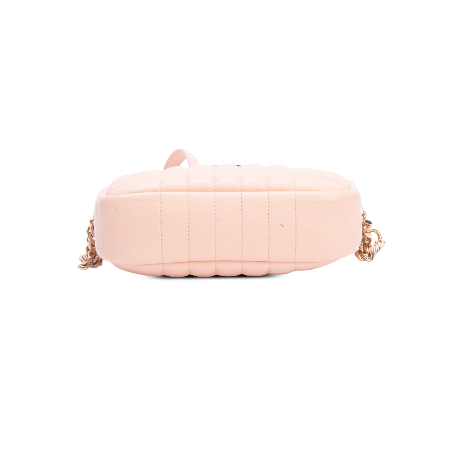 Burberry Pink Calfskin Quilted Small Lola Camera Bag
