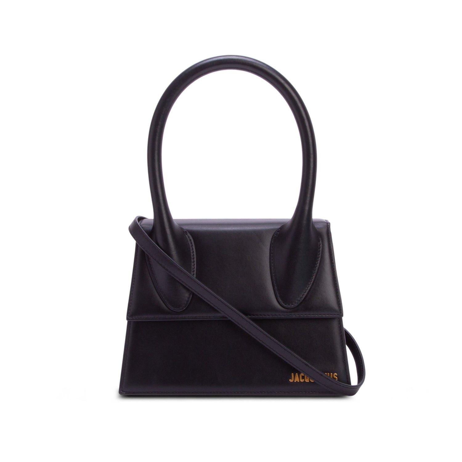 Jacquemus Black Leather Le Grand Chiquito Bag w/ Strap