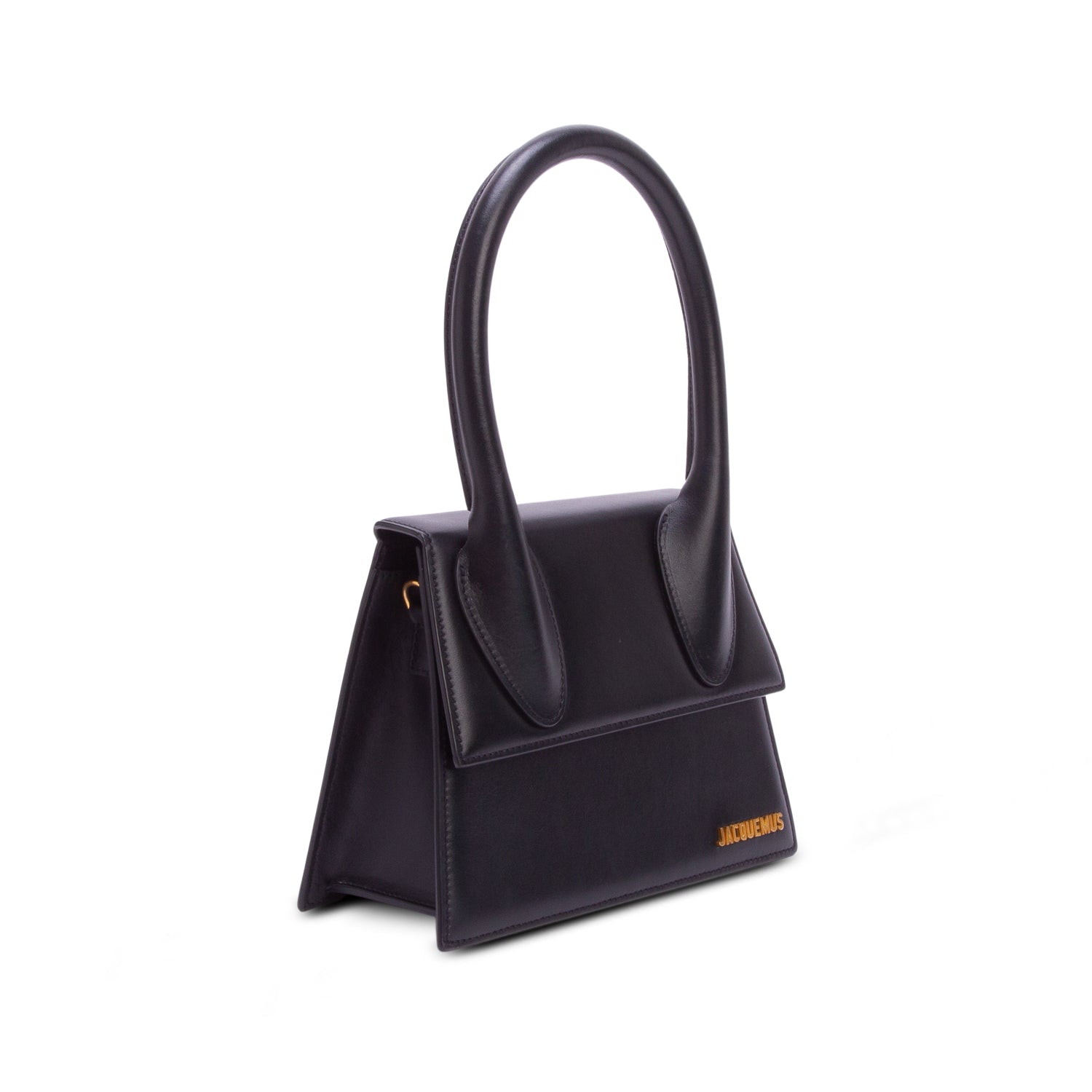 Jacquemus Black Leather Le Grand Chiquito Bag w/ Strap