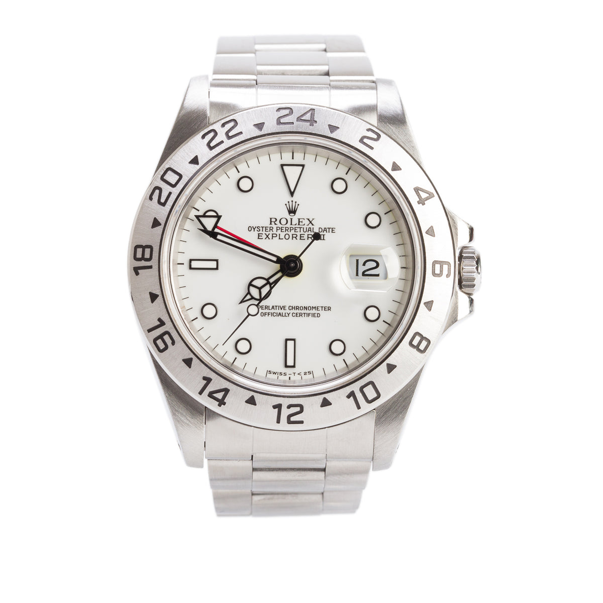 Rolex Stainless Steel Oyster Perpetual Explorer II 40 MM Watch White Dial 16570