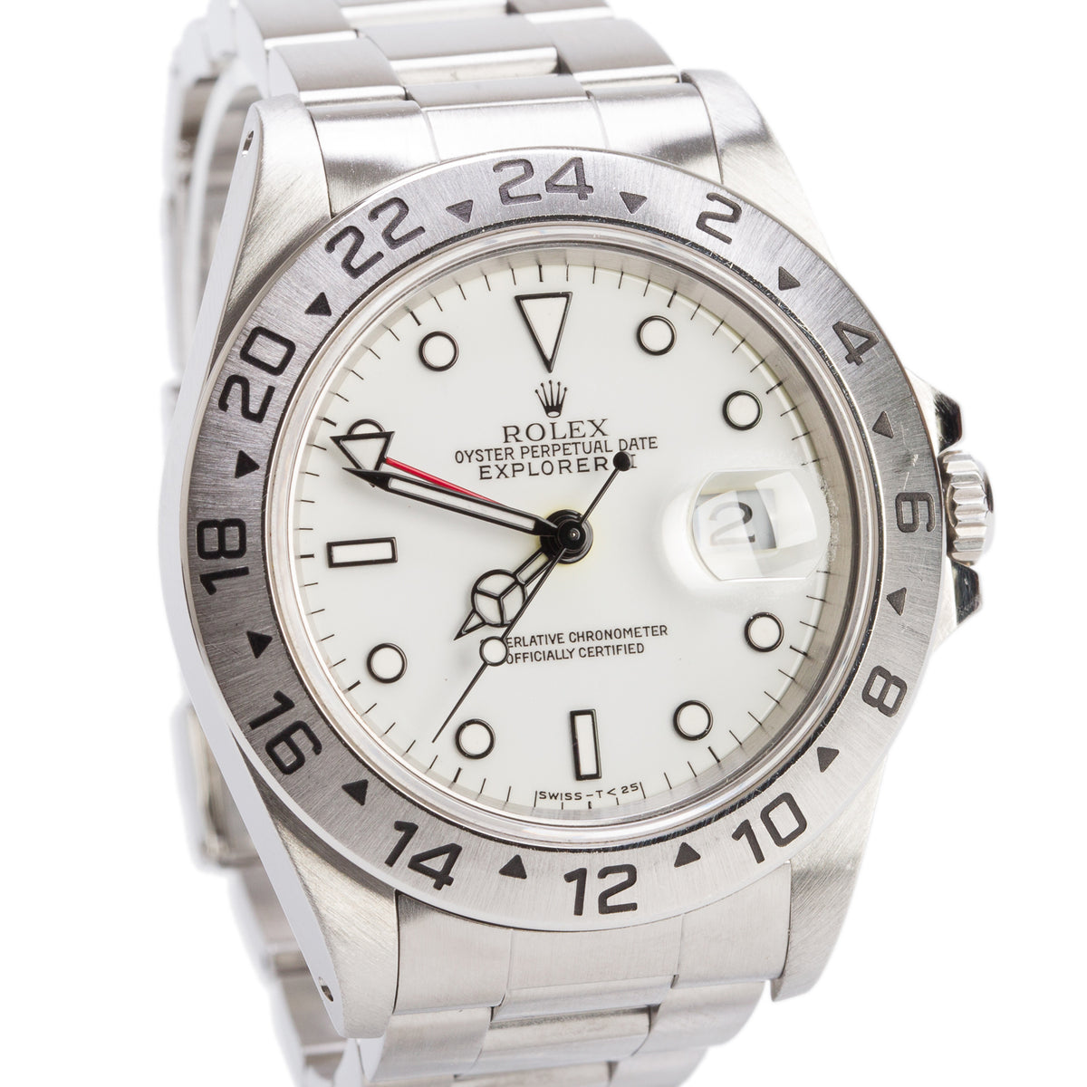 Rolex Stainless Steel Oyster Perpetual Explorer II 40 MM Watch White Dial 16570