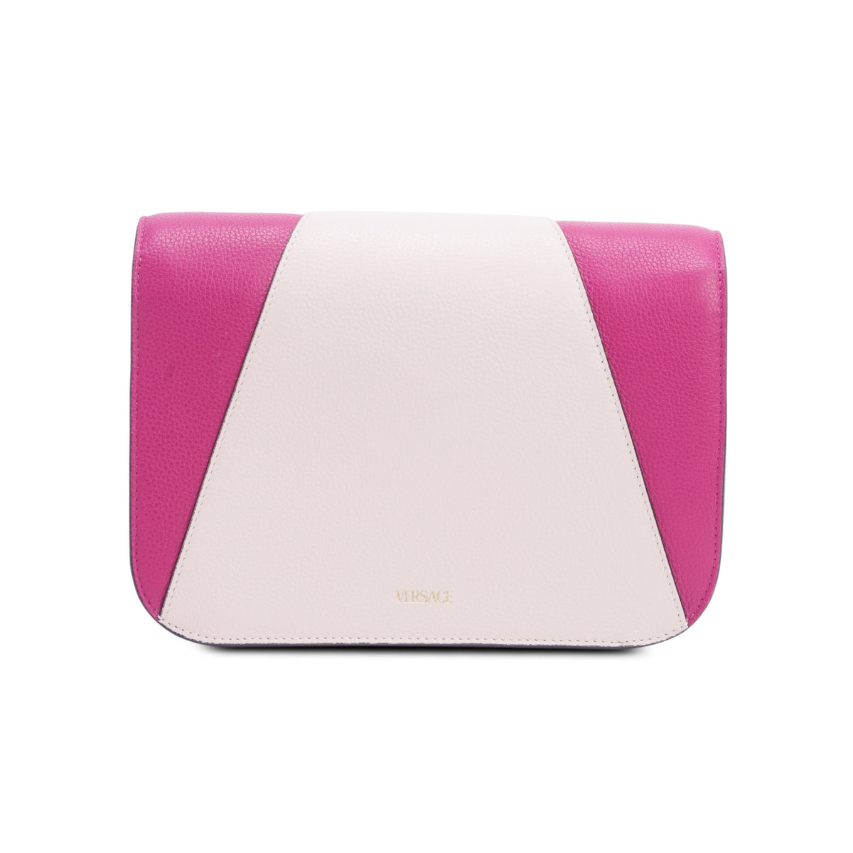 Versace Pink Calfskin Virtus Crossbody Bag