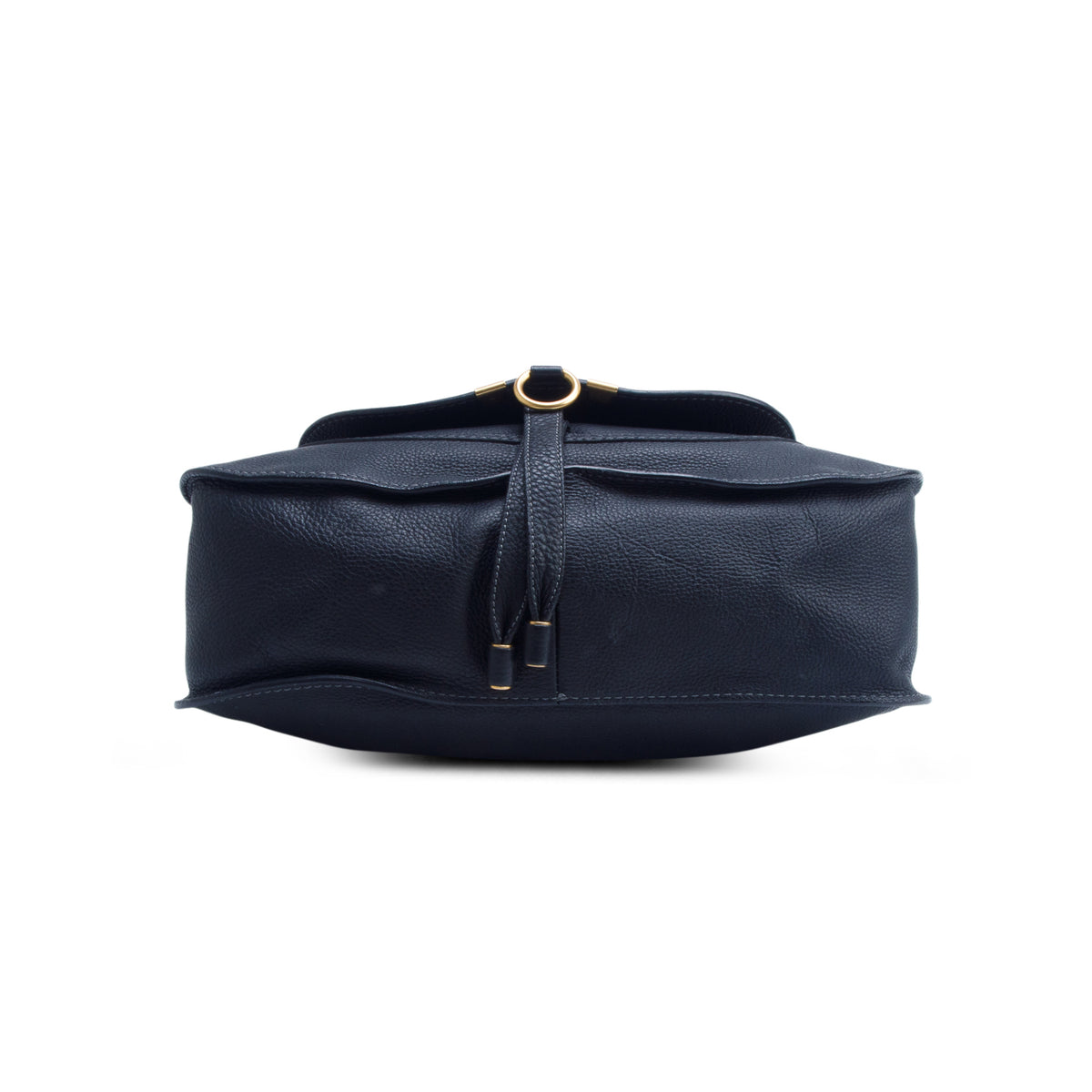 Chloe Black Calfskin Leather Medium Marcie Shoulder Bag w/ Strap