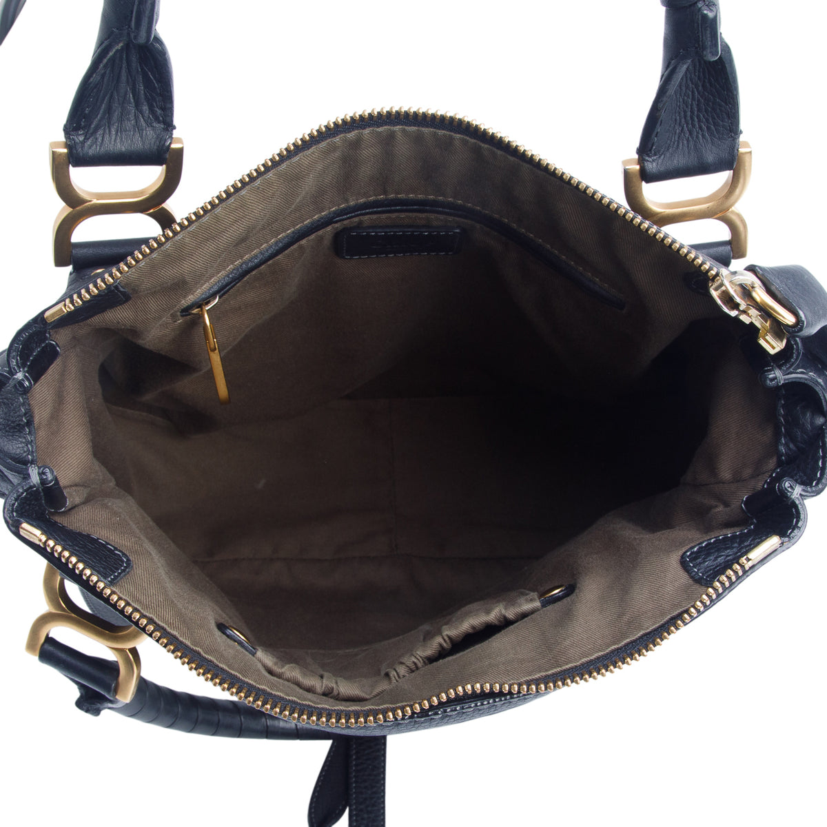 Chloe Black Calfskin Leather Medium Marcie Shoulder Bag w/ Strap