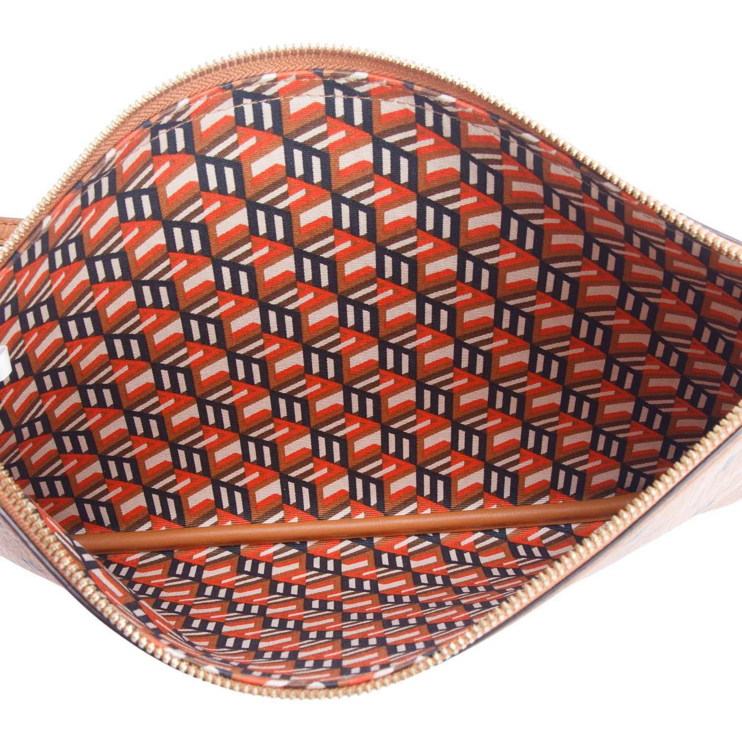 MCM Cognac Visetos Original Medium Pouch