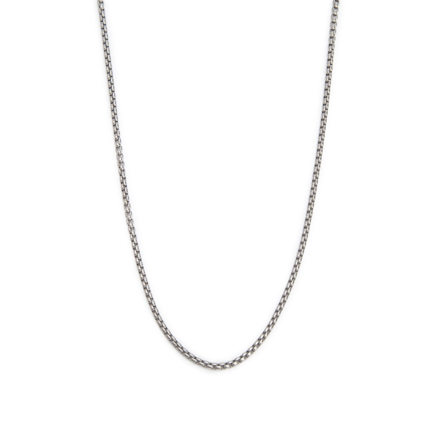 David Yurman Grey Titanium 2.7 MM Box Chain Necklace, 20"