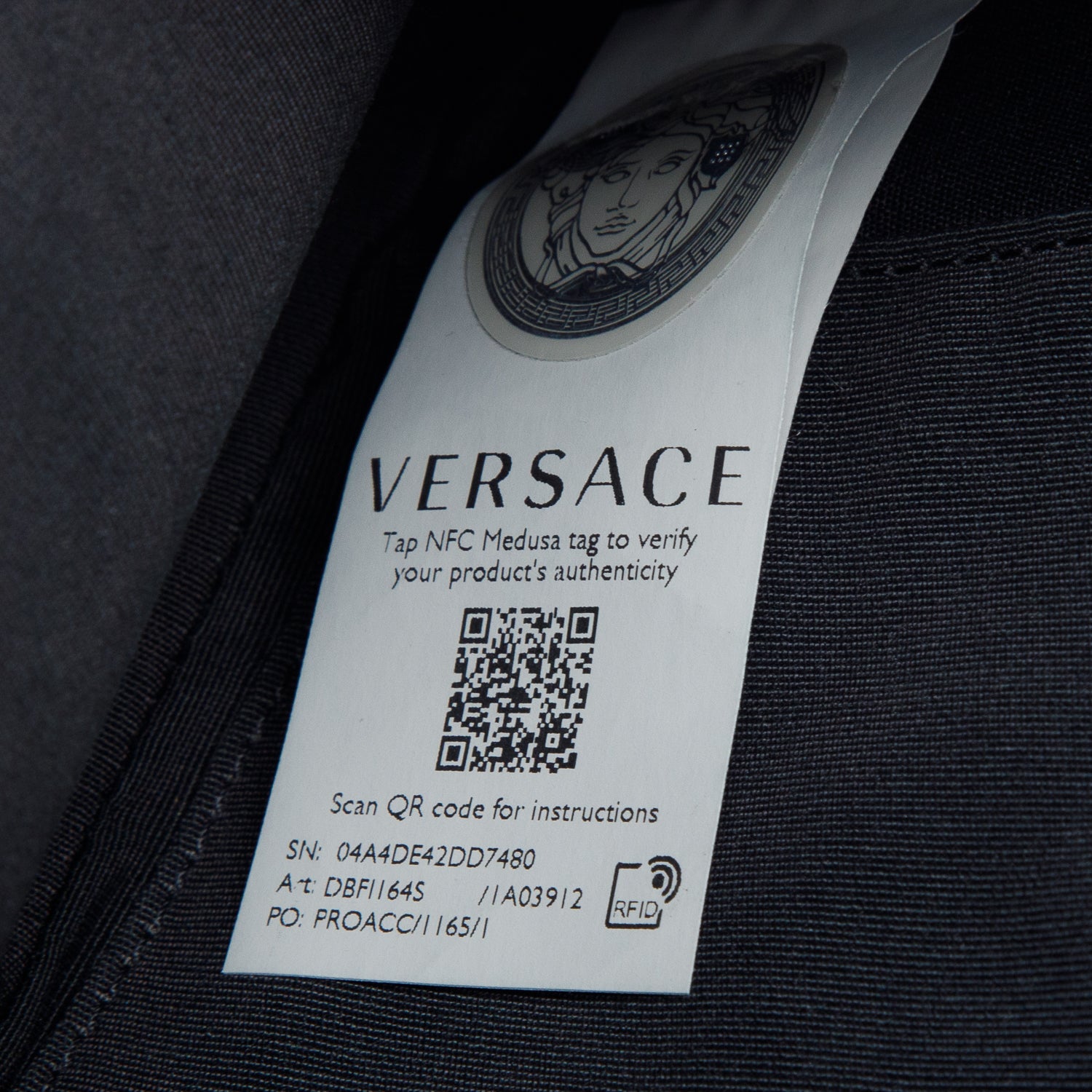 Versace Black Nappa Quilted Leather La Medusa Chain Shoulder Bag