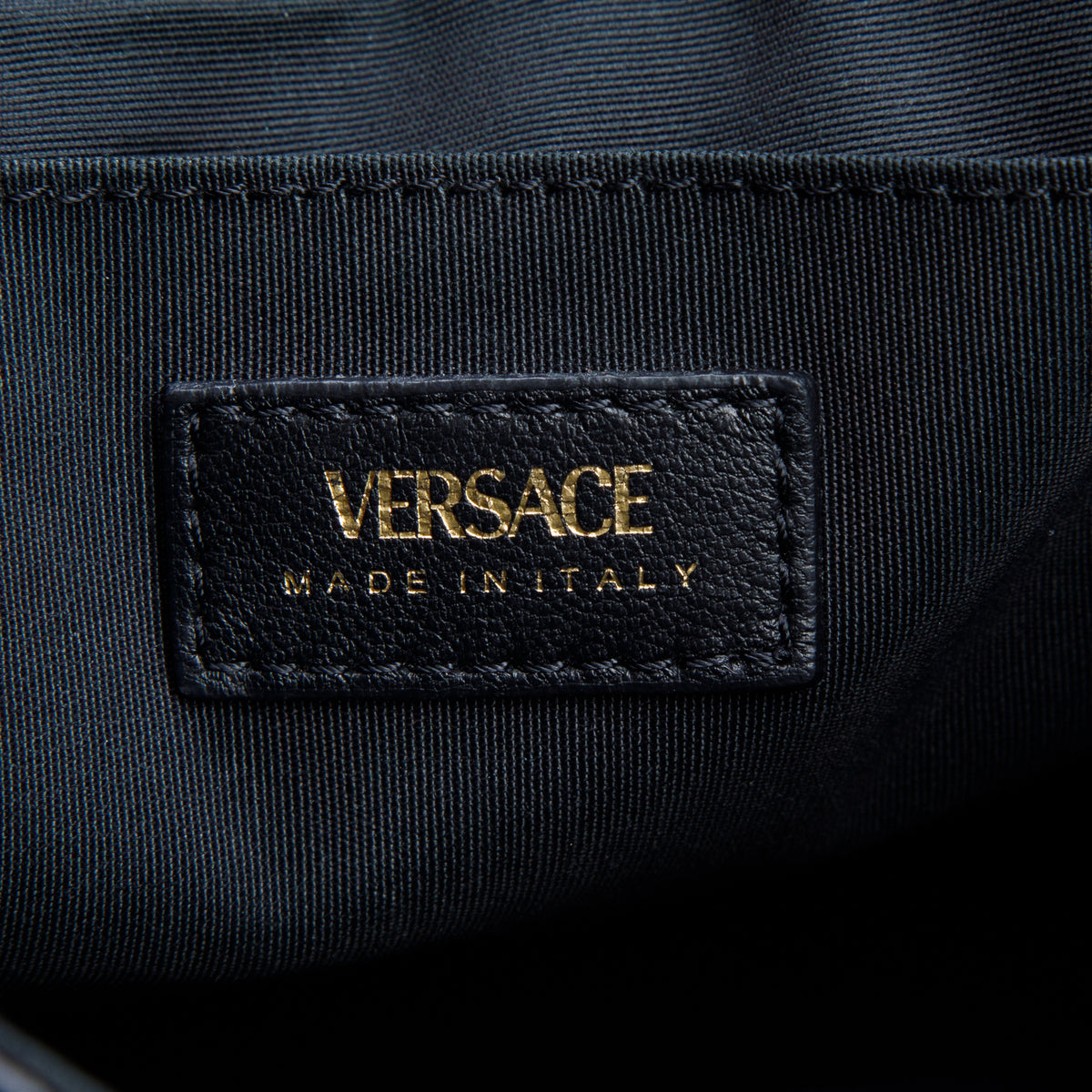 Versace Black Nappa Quilted Leather La Medusa Chain Shoulder Bag