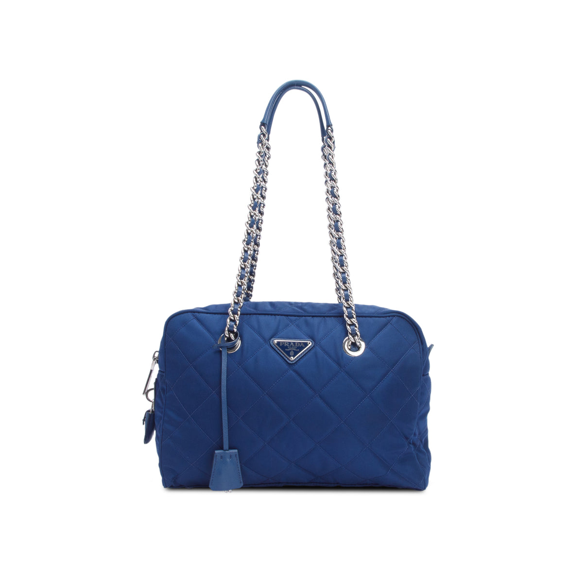 Prada Blue Tessuto Impuntu Quilted Tote
