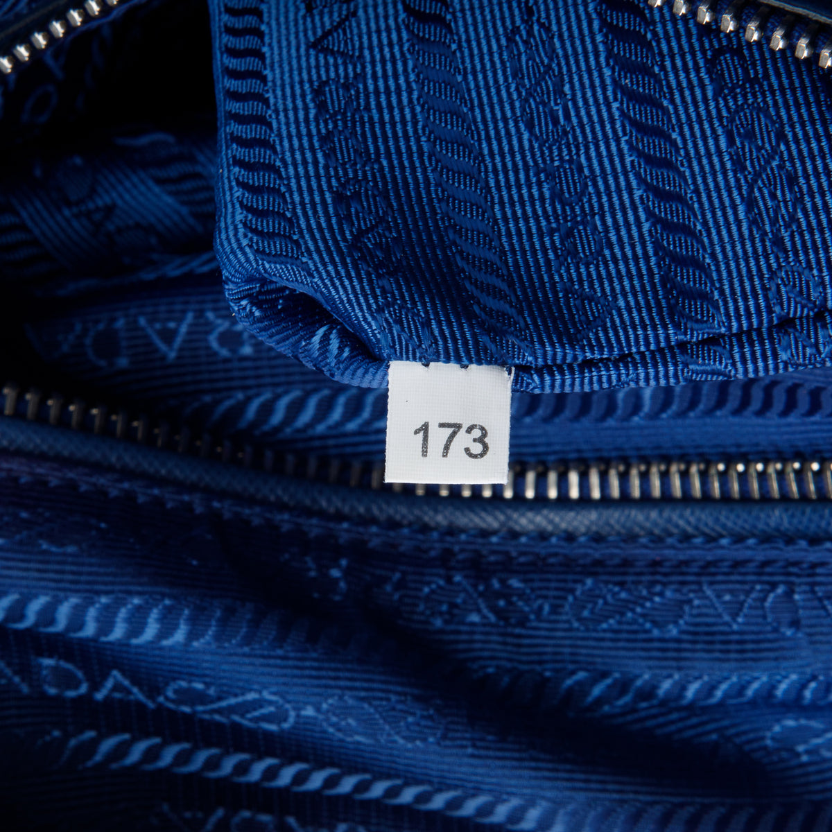 Prada Blue Tessuto Impuntu Quilted Tote