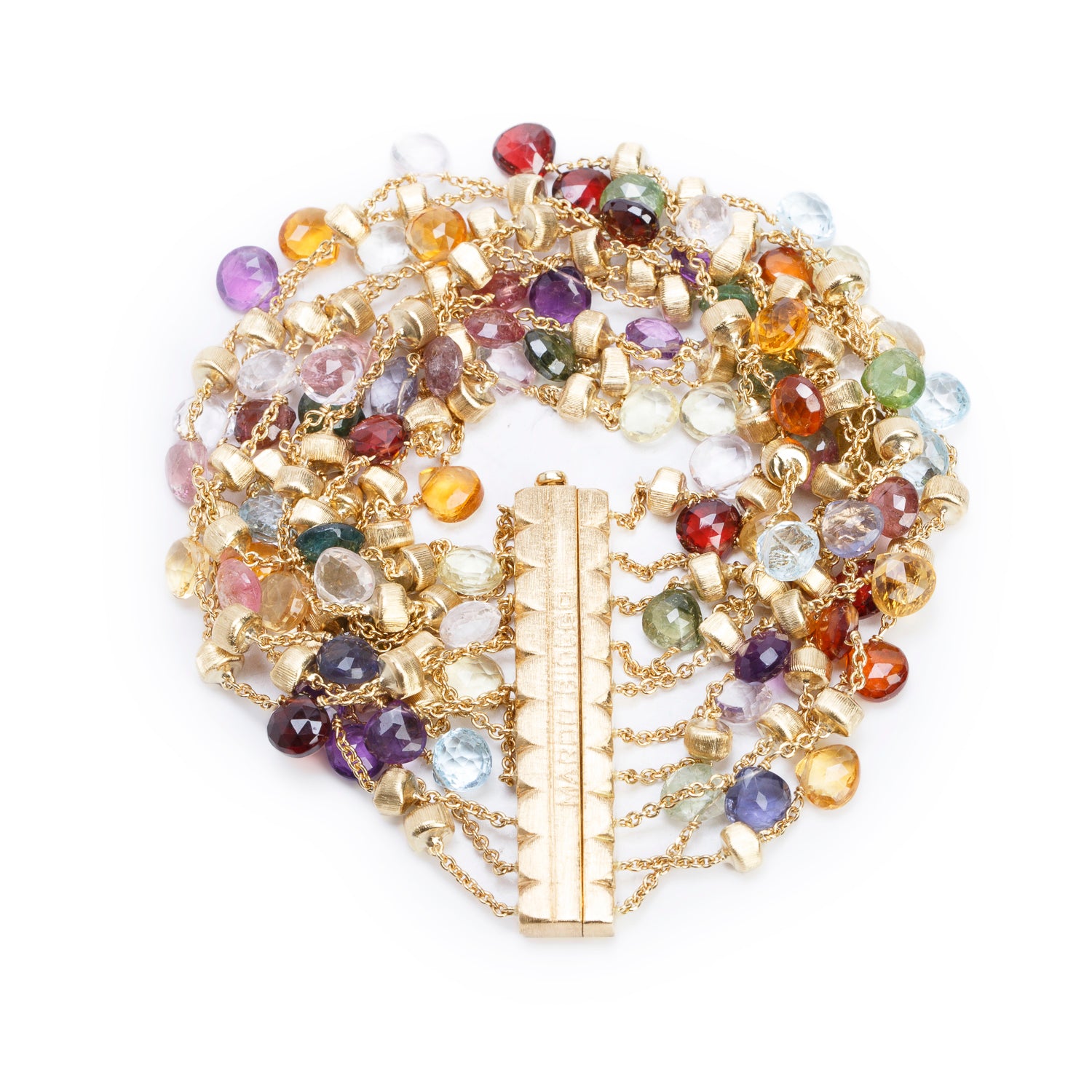 Marco Bicego 18k Yellow Gold Multi-Stone 10 Strand Paradise Bracelet