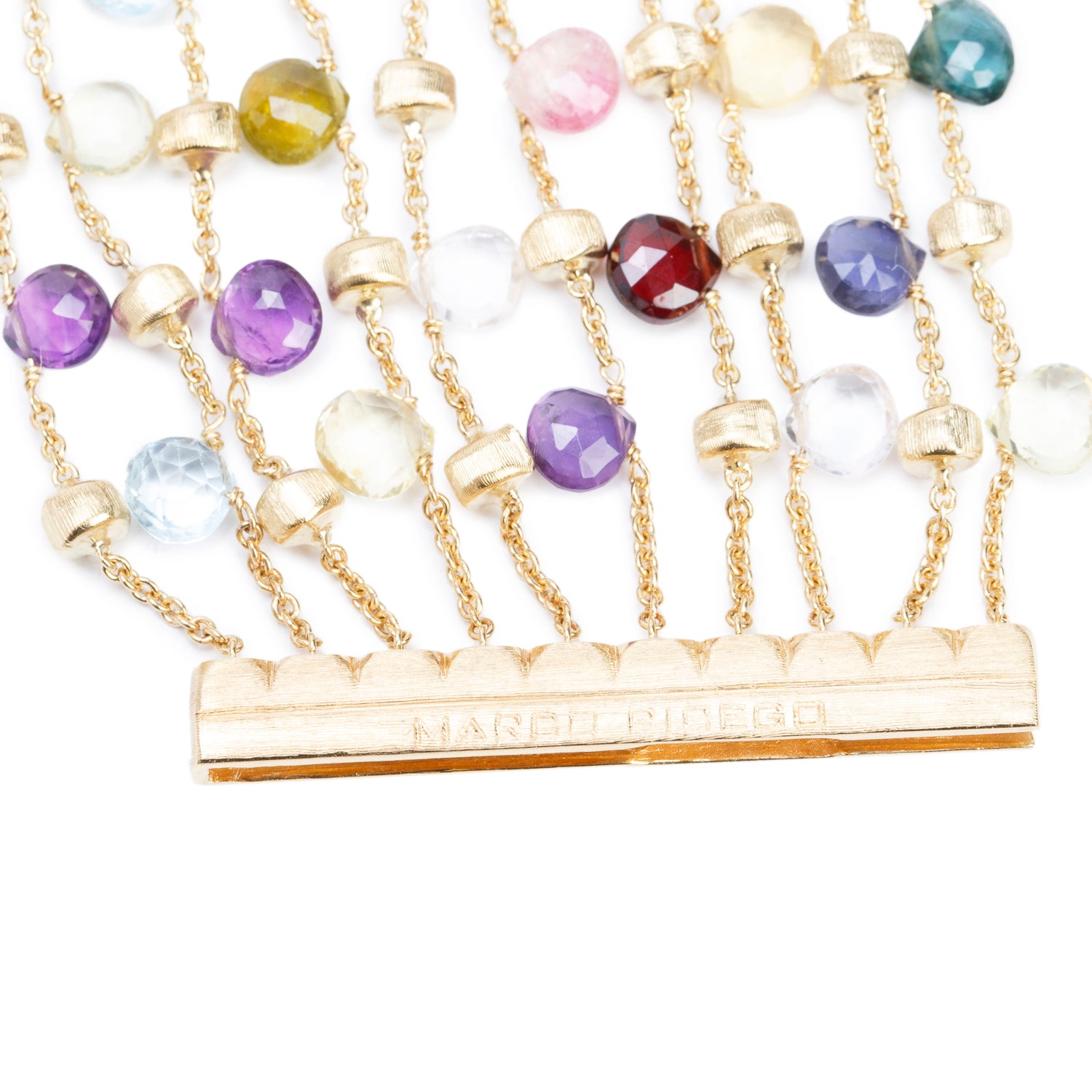 Marco Bicego 18k Yellow Gold Multi-Stone 10 Strand Paradise Bracelet