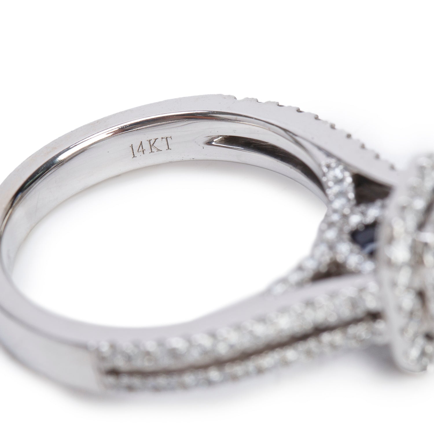 Vera Wang 14k White Gold 0.24 ct. Emerald Cut Love Diamond Engagement Ring, Size 6.25
