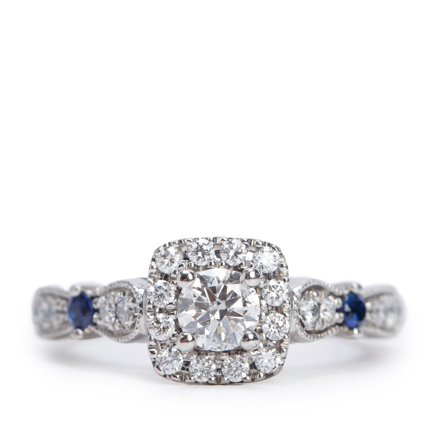 Vera Wang 14k White Gold 0.41 ct. Round Cut Diamond Engagement Ring, Size 6.5
